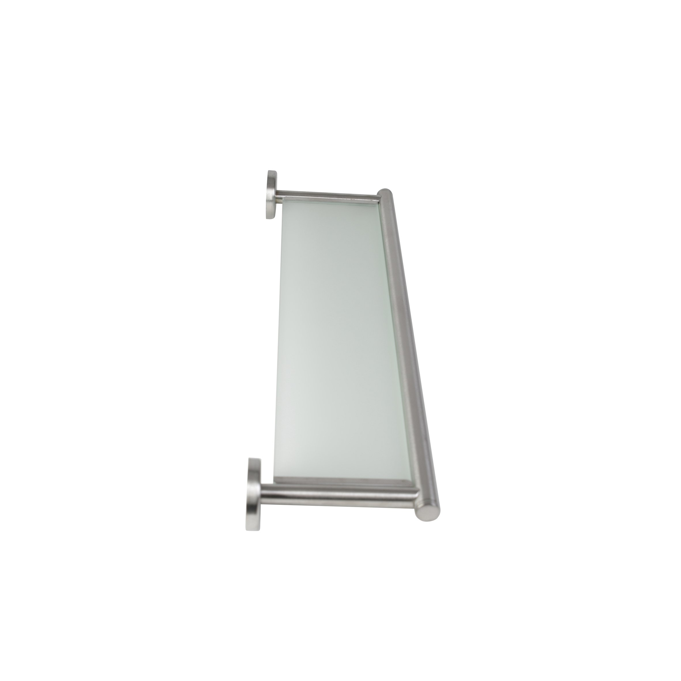 Premium Stainless Steel Glass Wall Shelf for Bathroom, Kitchen & Living Room - 54 x 14 x 6 cm Silver Drilling Mirror Shelf - Perfect for Organizing Toiletries, Spices & Decorative Items