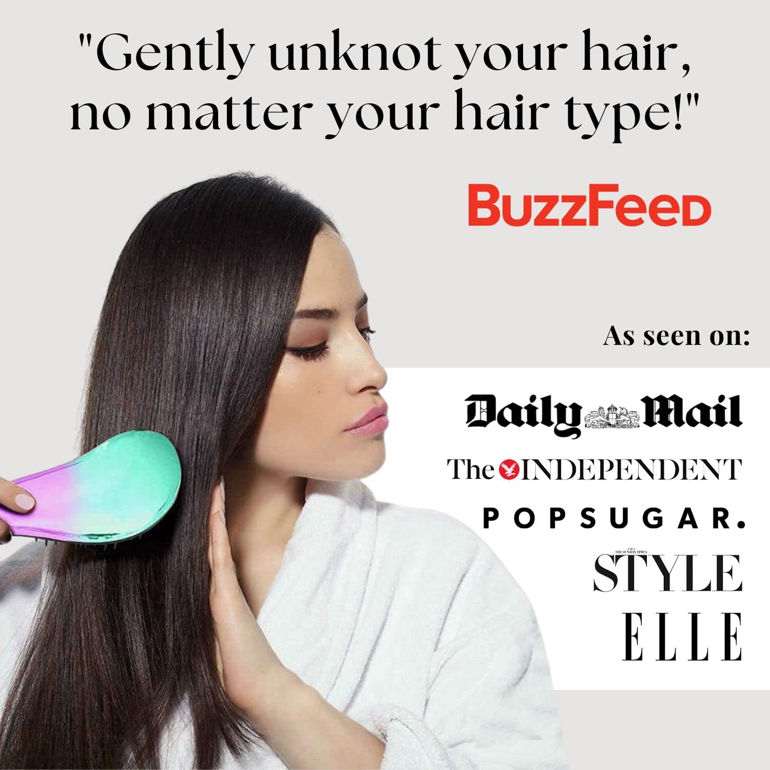 Lily England Detangling Hair Brush for Curly, Thick, Straight & Natural Hair - Gentle Hairbrush for Women, Kids & Toddlers with Flexible Bristles - Smooth Wet & Dry Hair Brush for Easy Detangling - Perfect for Daily Hair Care, Styling & Salon Use
