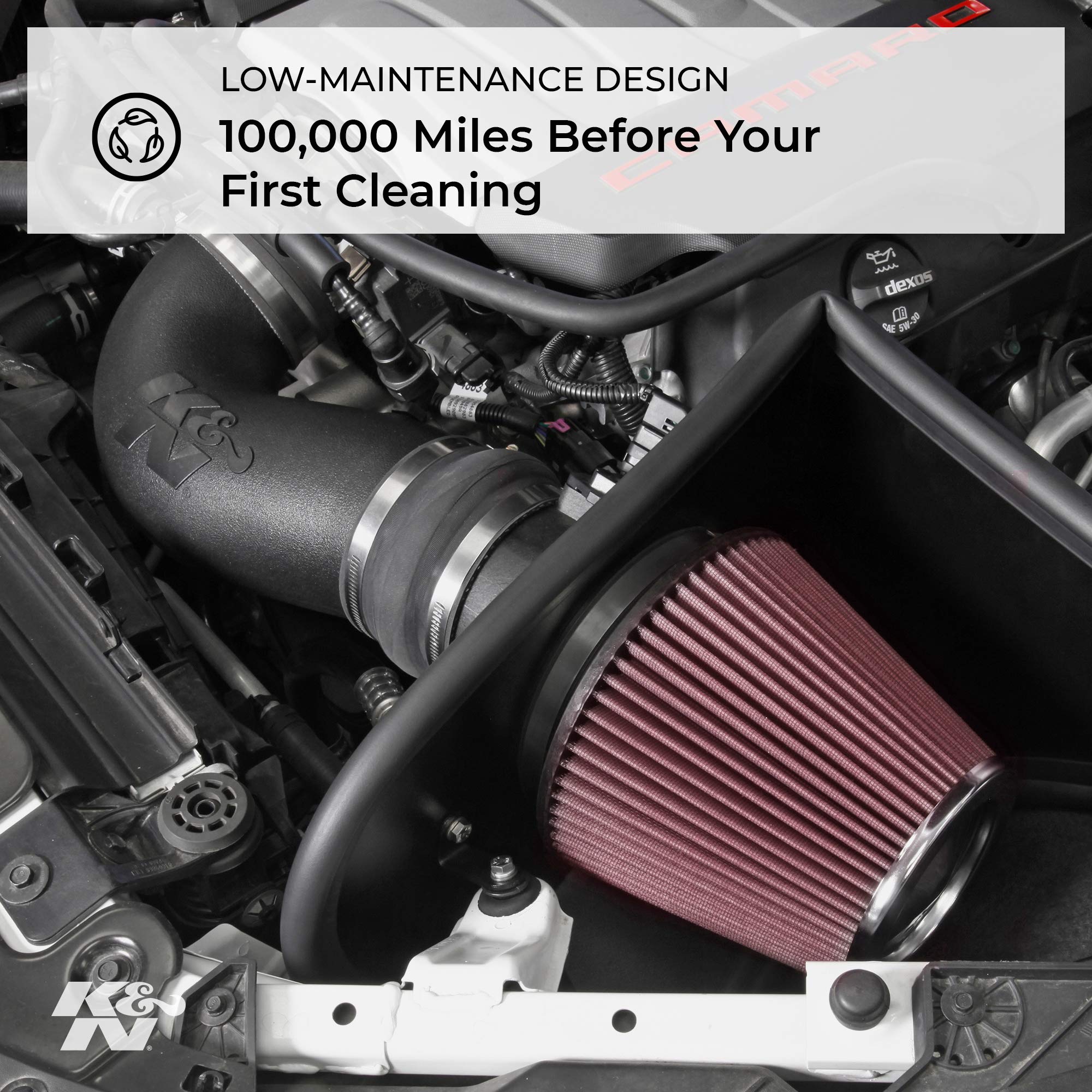 K&N 63-1564 High Performance Air Intake System with Blue Air Filter Wrap - Upgrade Your Vehicle's Engine Power & Fuel Efficiency for Racing & Off-Road Adventures
