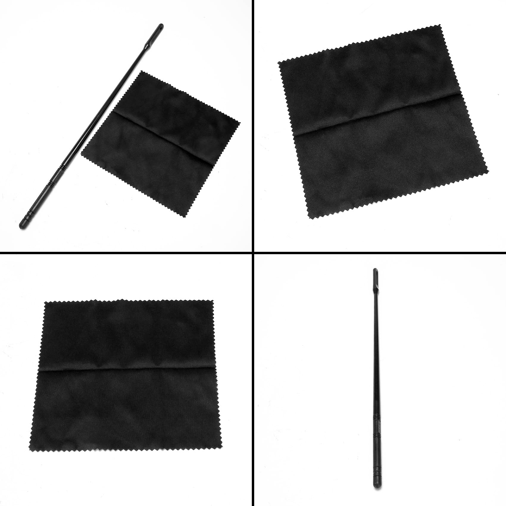 Flute Cleaning Kit - Wind Instrument Accessories with Cleaning Rods, Swabs & Cloth for Flute Maintenance | Perfect for Musicians, Students & Band Practice