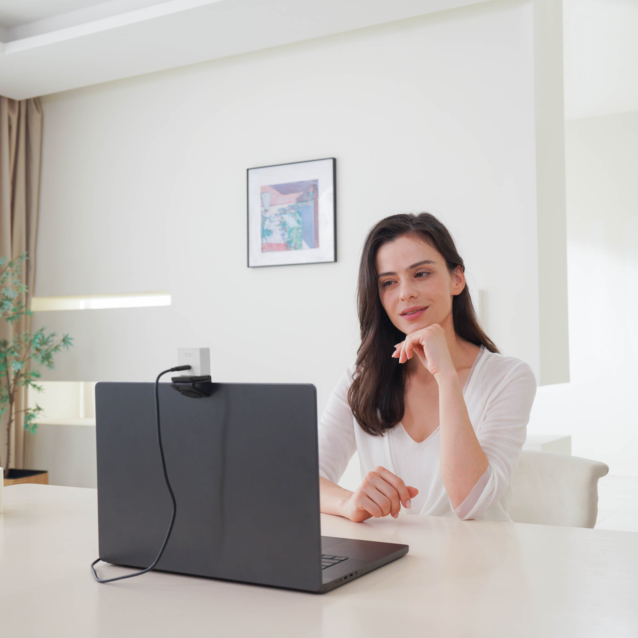 SE 1080P FHD AI Webcam with Auto Light Correction & Noise Reduction - Perfect for Video Conferencing, Online Classes & Live Streaming