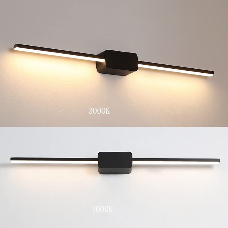 Modern LED Vanity Light for Bathroom - Dimmable Acrylic Wall Sconce Fixture in White/Black - Perfect for Makeup Dressing Table & Mirror Lighting (Ideal for Bathroom, Bedroom, and Spa Decor)