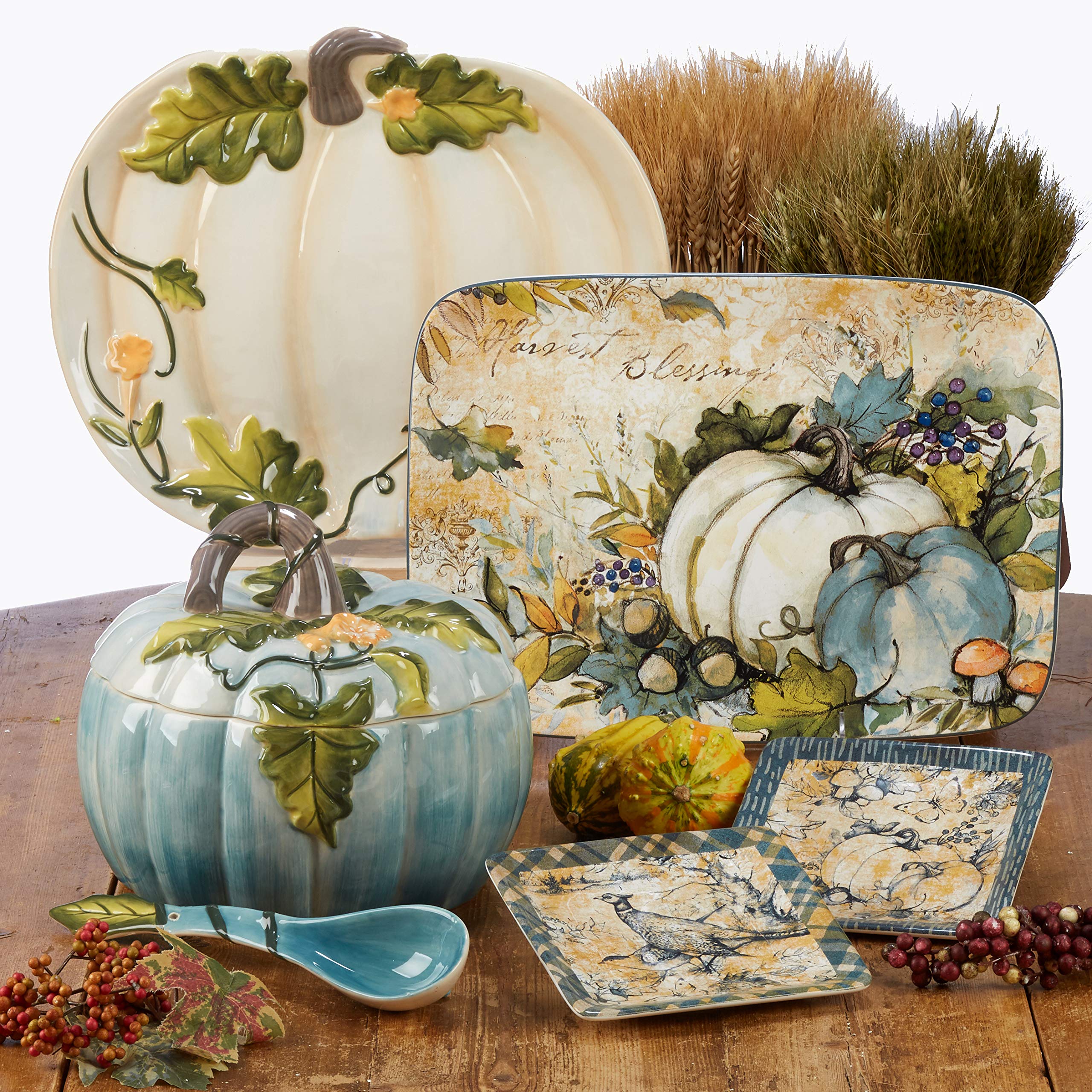 Certified International Harvest Gatherings 16-Piece Dinnerware Set - Service for 4, Multicolor Stoneware Plates, Bowls & Mugs - Perfect for Family Dinners, Holiday Gatherings & Everyday Use