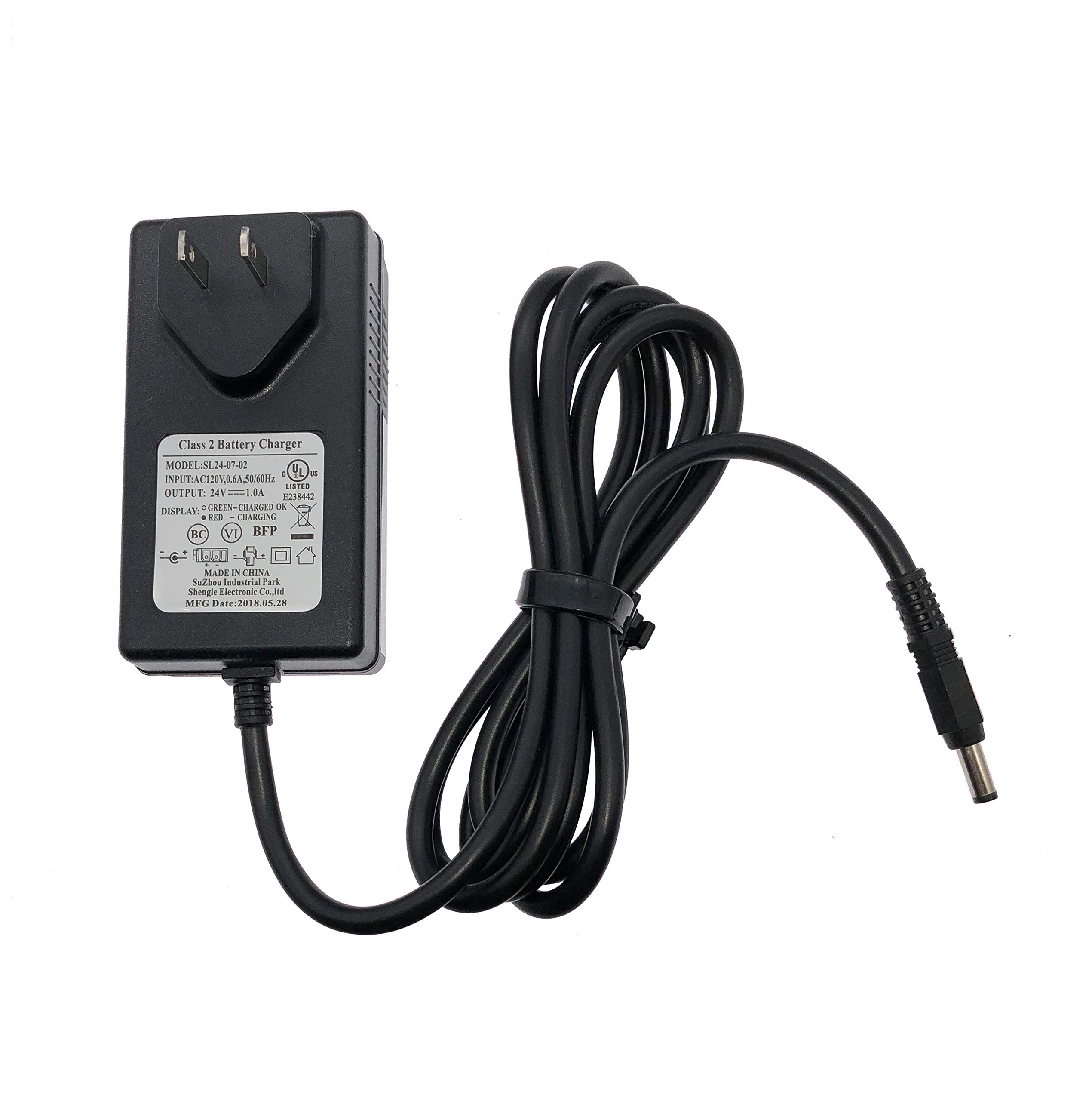 24V Kids Ride On Car Battery Charger - Compatible with Princess Carriage, Toyota Tundra & Most 24 Volt Ride-On Toys - Perfect for Outdoor Play & Recharging Electric Vehicles