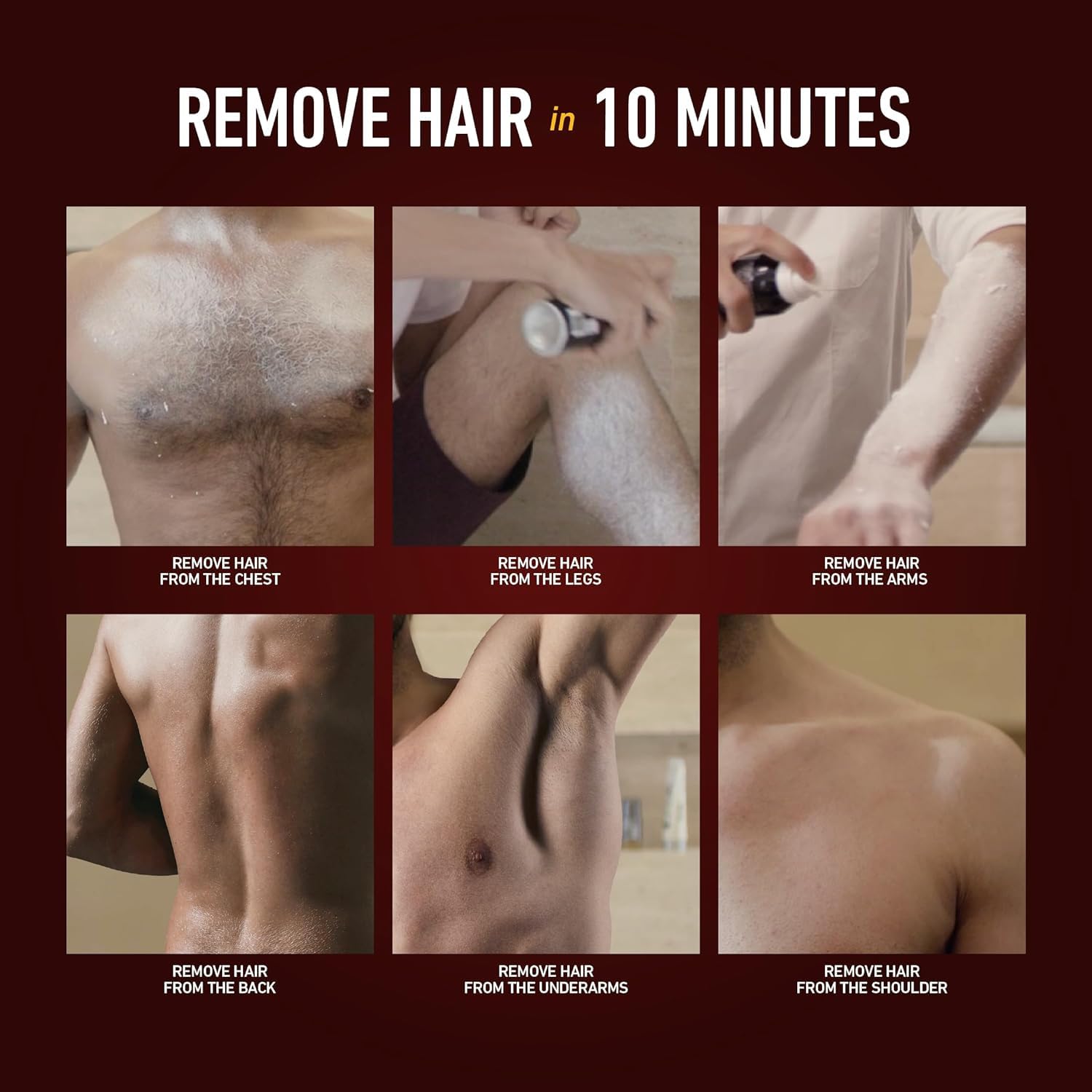 Smooth On The Go Hair Removal Spray for Men - 200ml | Painless Body Hair Removal Cream for Back, Chest, Legs, Arms & Sensitive Areas | Includes Post Hair Removal Soothing Cream (50g) | Perfect for Travel, Gym & Quick At-Home Hair Removal