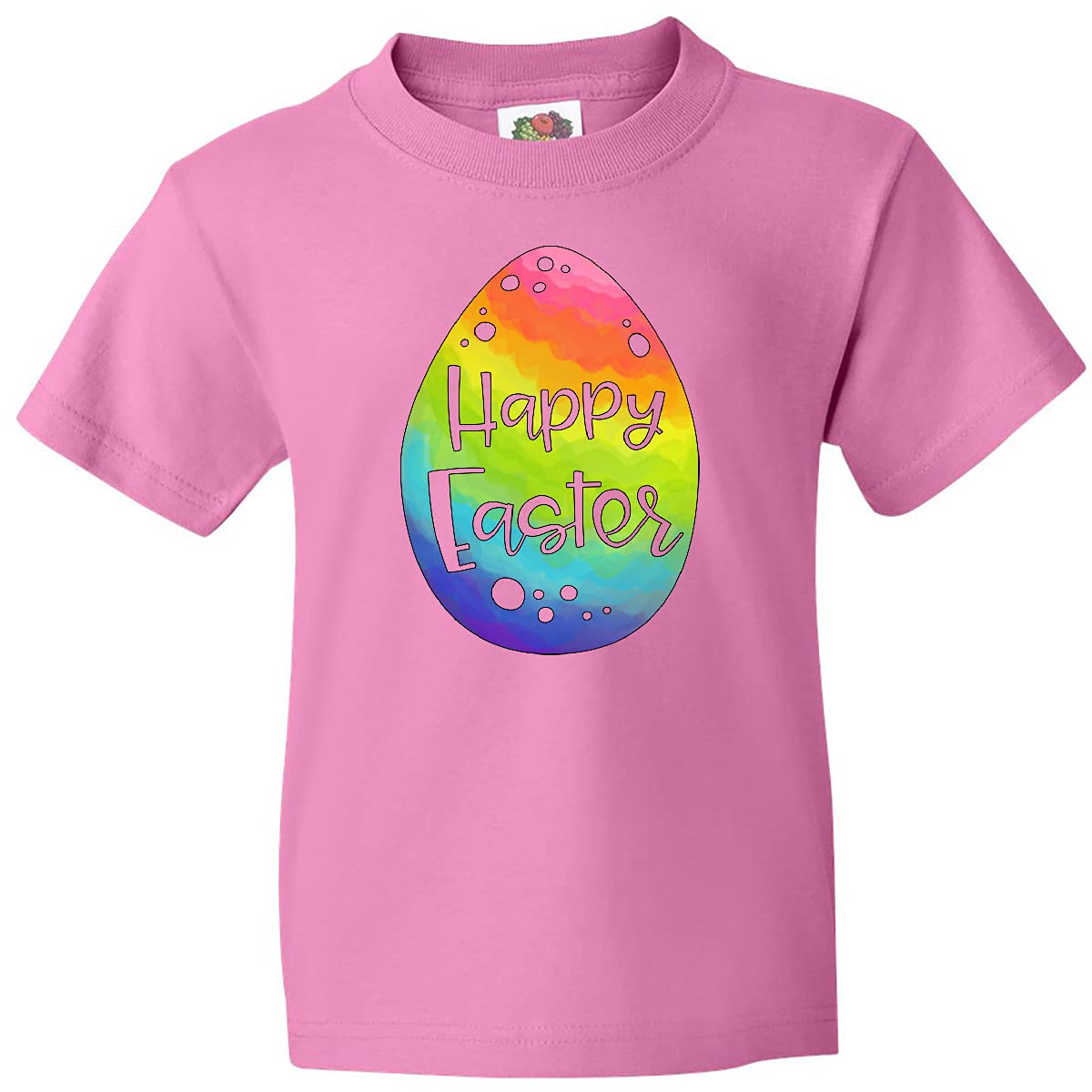 Happy Easter Rainbow Easter Egg Youth T-Shirt | Cute Easter Graphic Tee for Kids | Perfect for Easter Celebrations, Egg Hunts & Spring Outfits