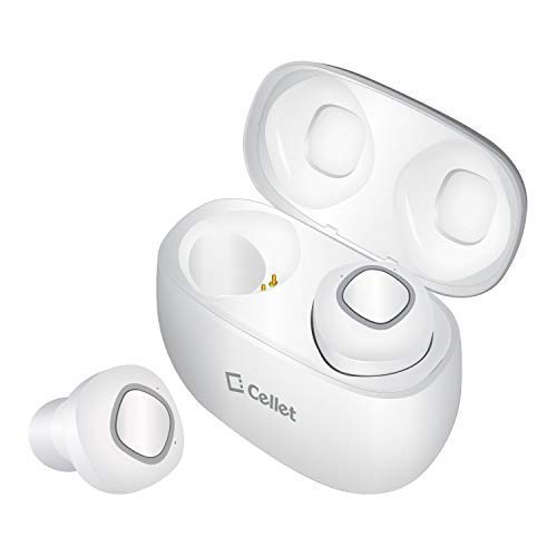 PRO Wireless V5 Bluetooth Earbuds for DJI Tello Mini Drone - White Noise Cancelling in-Ear Headphones with Charging Case (V5.0 Pro) - Perfect for Flying Drones, Gaming & Workout