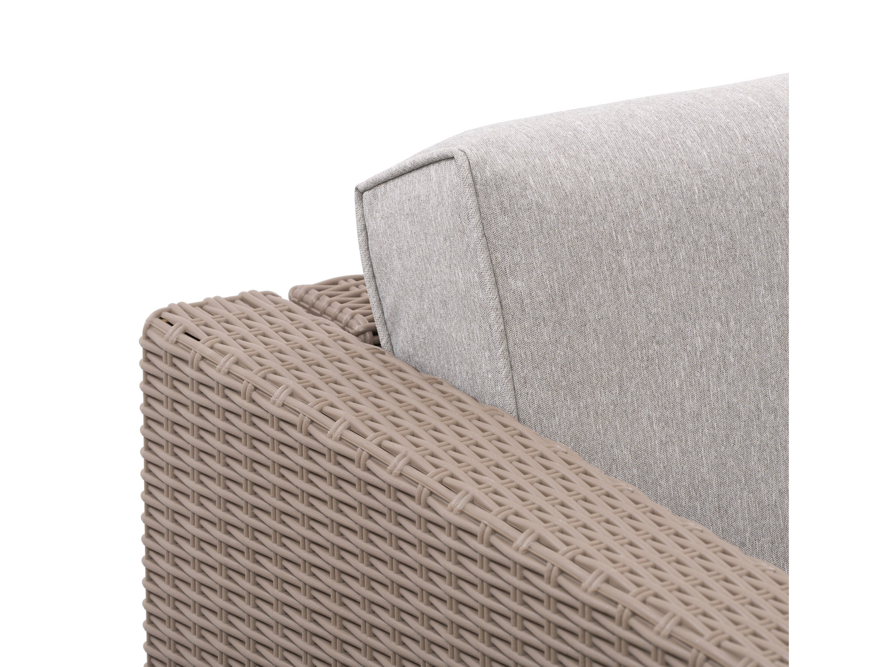 5-Piece Beige Outdoor Patio Furniture Set - Durable Wicker Sofa & Chairs with Cushions for Garden, Backyard, Poolside or Deck Relaxation