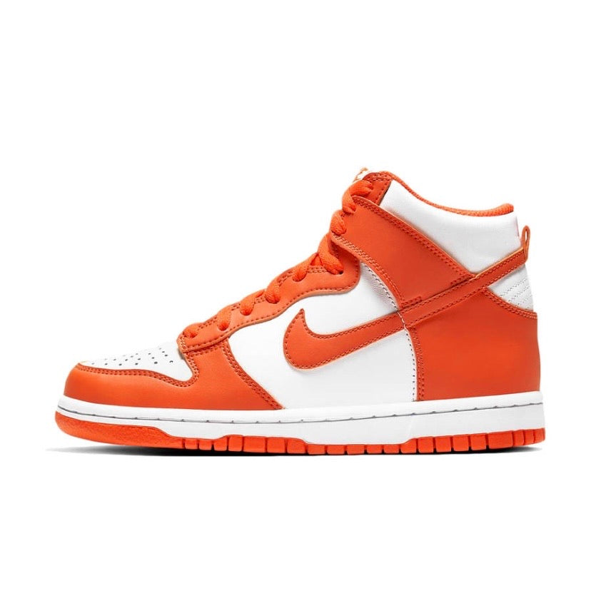 Nike Dunk High Retro GS Syracuse White Orange Blaze White Sneakers - Stylish Basketball Shoes for Women & Girls - Perfect for Casual Wear, Street Fashion & Sports