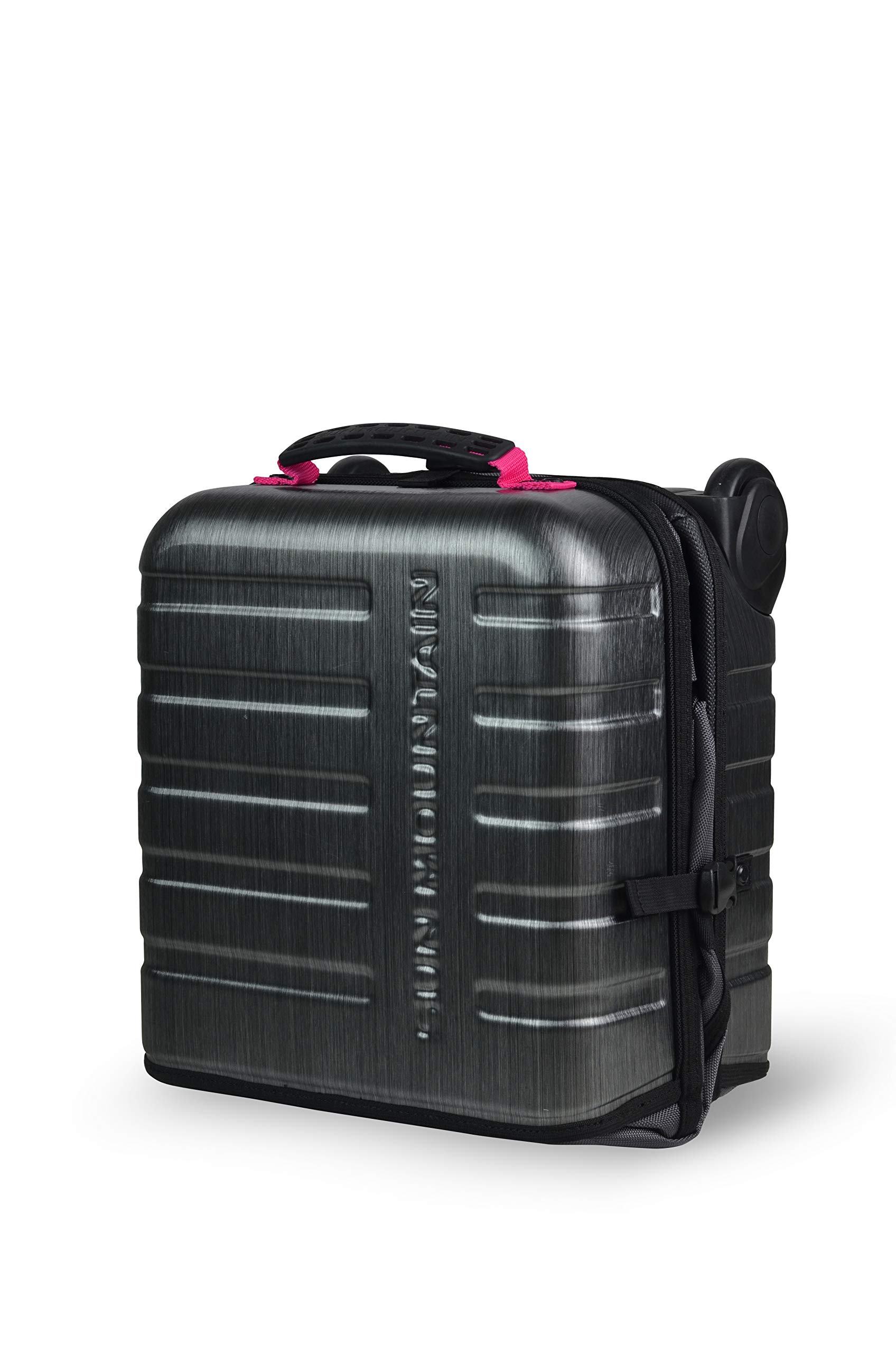 Sun Mountain Kube Golf Travel Cover - Lightweight Waterproof Golf Bag Case with Wheels for Air Travel, Grey/Pink - Perfect for Golf Trips & Airline Protection