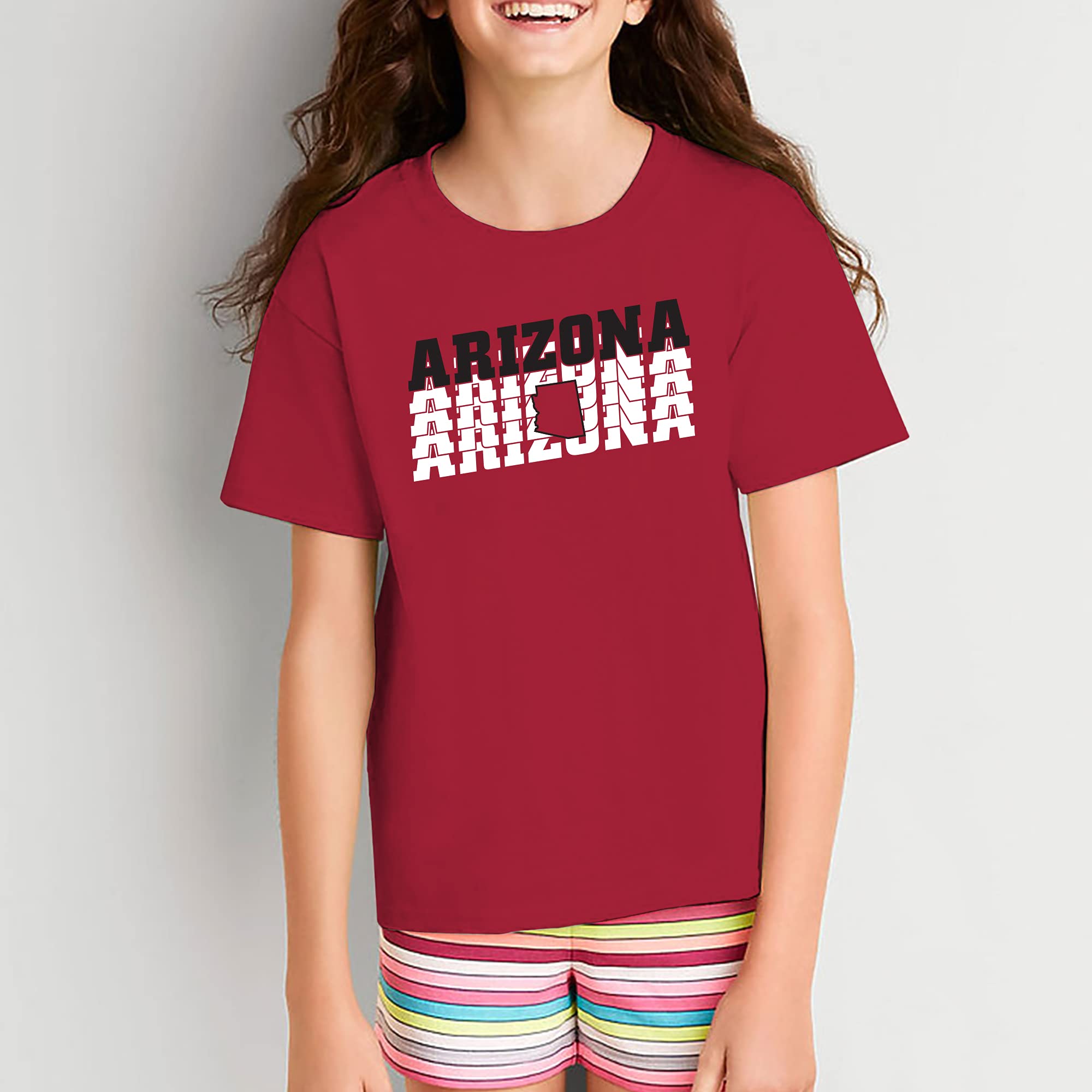 UGP Campus Apparel Retro Repeat - Vintage Style Hometown Pride Youth T-Shirt for Boys & Girls | School Spirit, College Game Day, Casual Wear