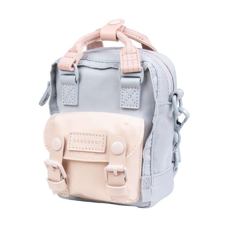 DOUGHNUT Macaroon Tiny Crossbody Bag - Raindrop X Hazy Pattern Mini Shoulder Purse for Women | Perfect for Travel, Shopping & Everyday Use
