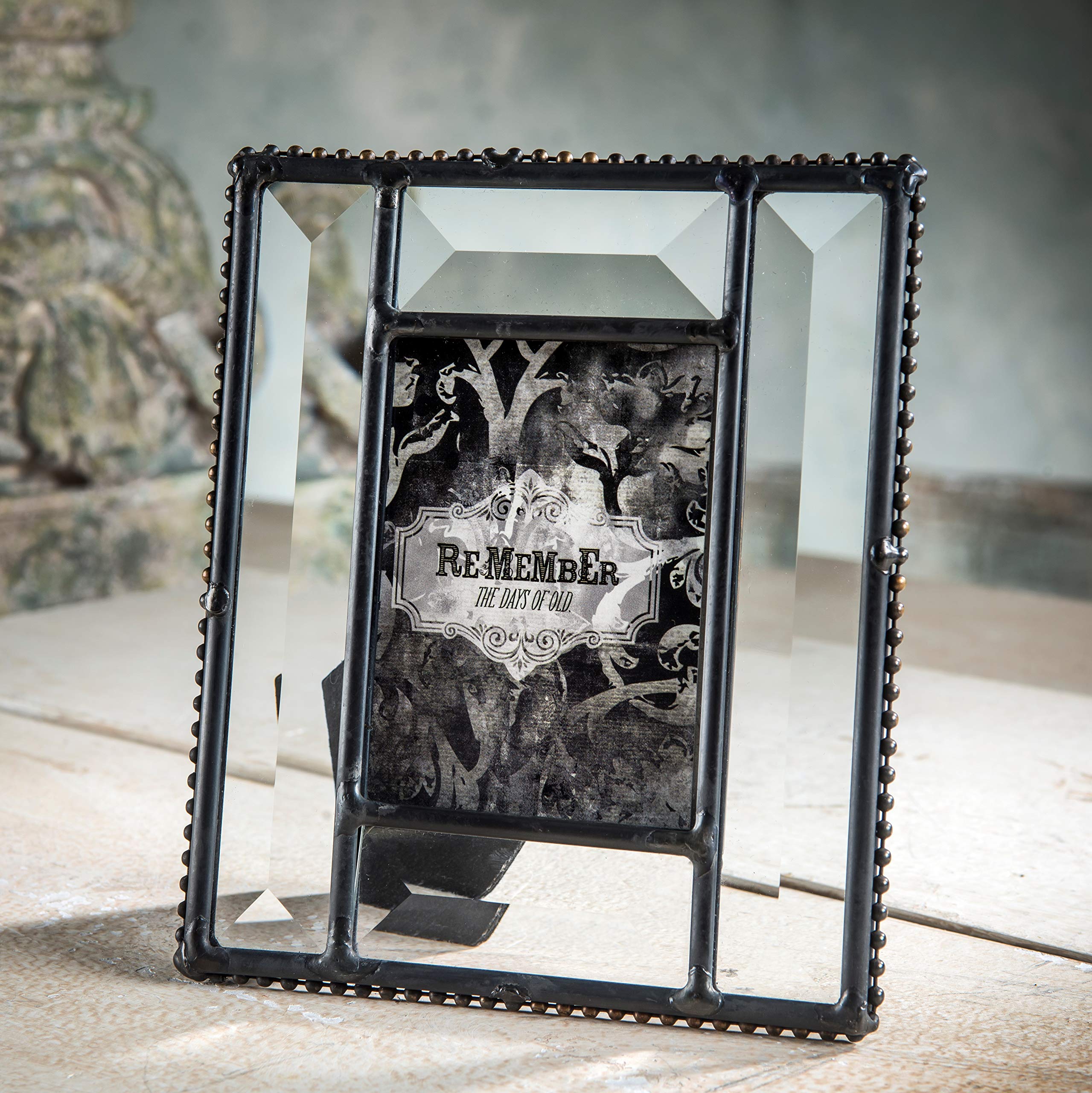 Small Beveled Glass Photo Frame 2.5x3.5 - Perfect for School Pictures & Grandparent Gifts