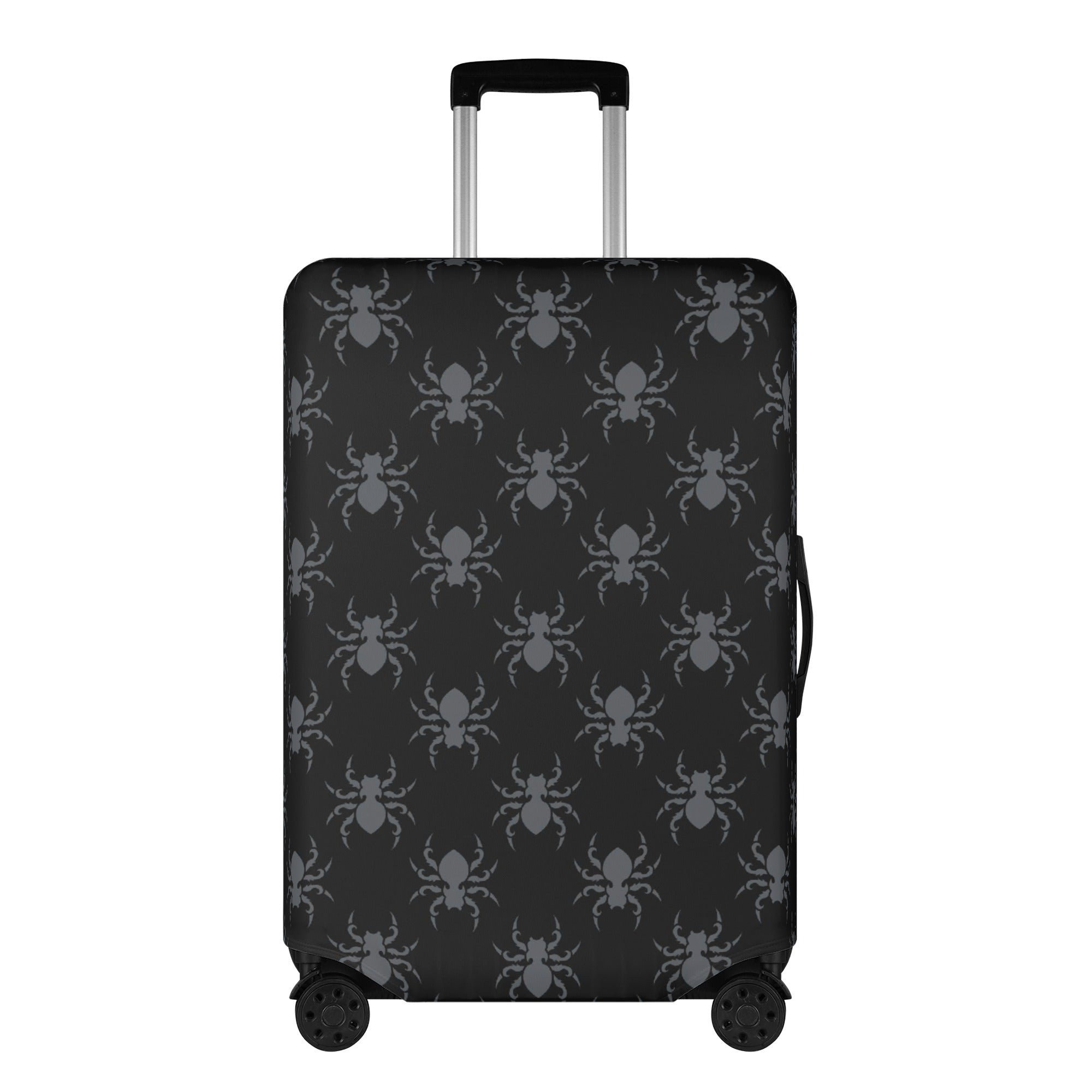 Gothic Spider Print Polyester Luggage Cover - Waterproof Suitcase Protector for Travel, Airplane, and Storage | Halloween Gothic Style Accessory