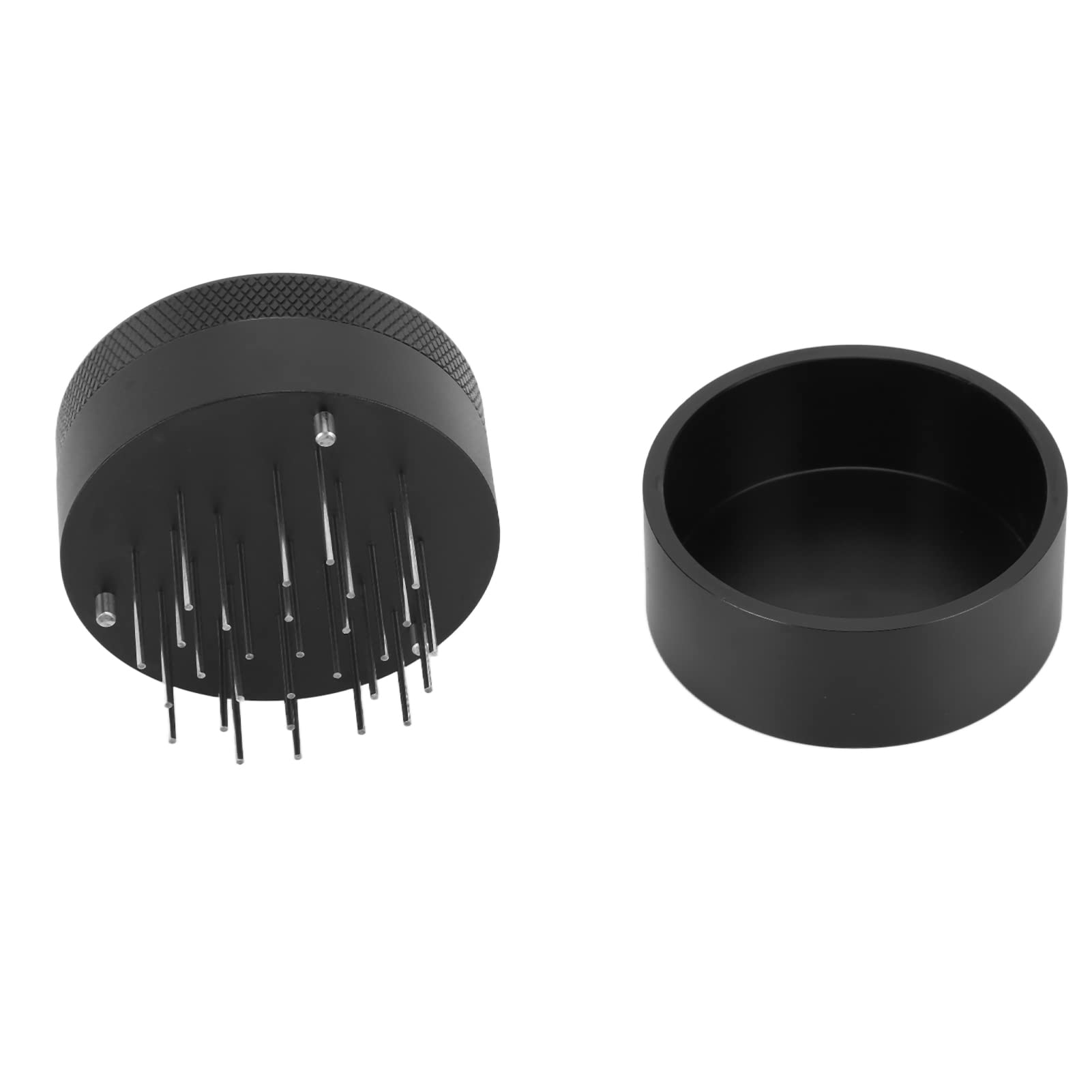 53mm & 58mm Coffee Distributor Tamper - Professional Espresso Needle Tool for Even Coffee Grounds Distribution | Perfect for Home Baristas & Coffee Shops (Black) | Ideal for Latte Art & Espresso Brewing