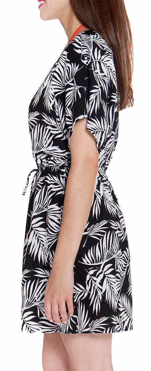 Mario Serrani Women's Swim Cover Up - Black & White Small Size S - Beach Cover Up, Poolside Dress, Summer Vacation Outfit
