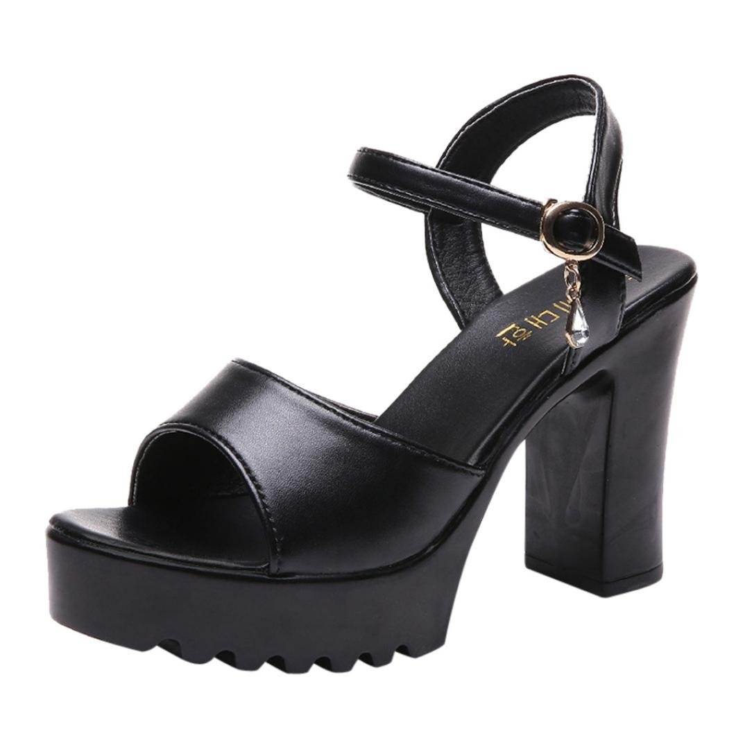 FORUU Women's Fish Mouth Platform High Heel Wedge Sandals with Buckle Strap - Perfect for Summer Outings, Beach Vacations and Casual Date Nights