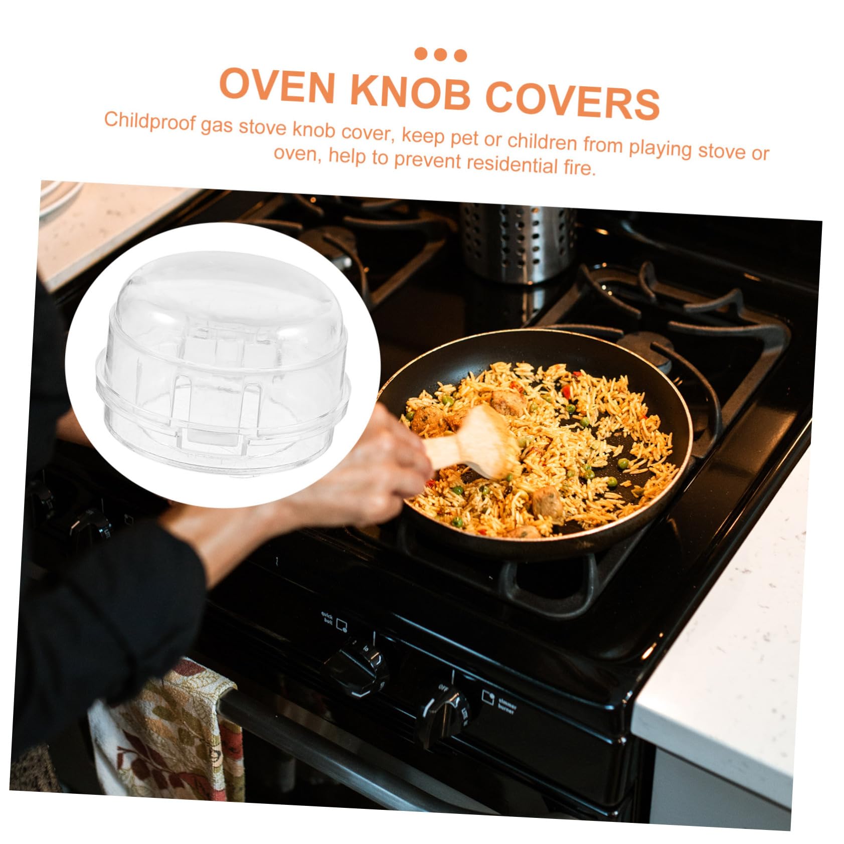 OSALADI 60-Piece Child Safety Stove Knob Covers - Heat-Resistant Plastic Gas Cooktop Switch Protectors for Toddler Proofing - Perfect for Baby Proofing Kitchens & Preventing Accidental Stove Ignition