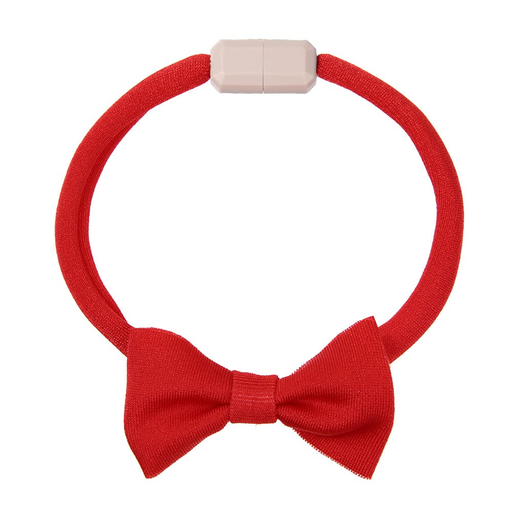 Luce Ribbon Cat Collar with Bell - 10 Stylish Colors (Red Rose) - Adjustable & Reflective for Safety - Perfect for Indoor & Outdoor Adventures