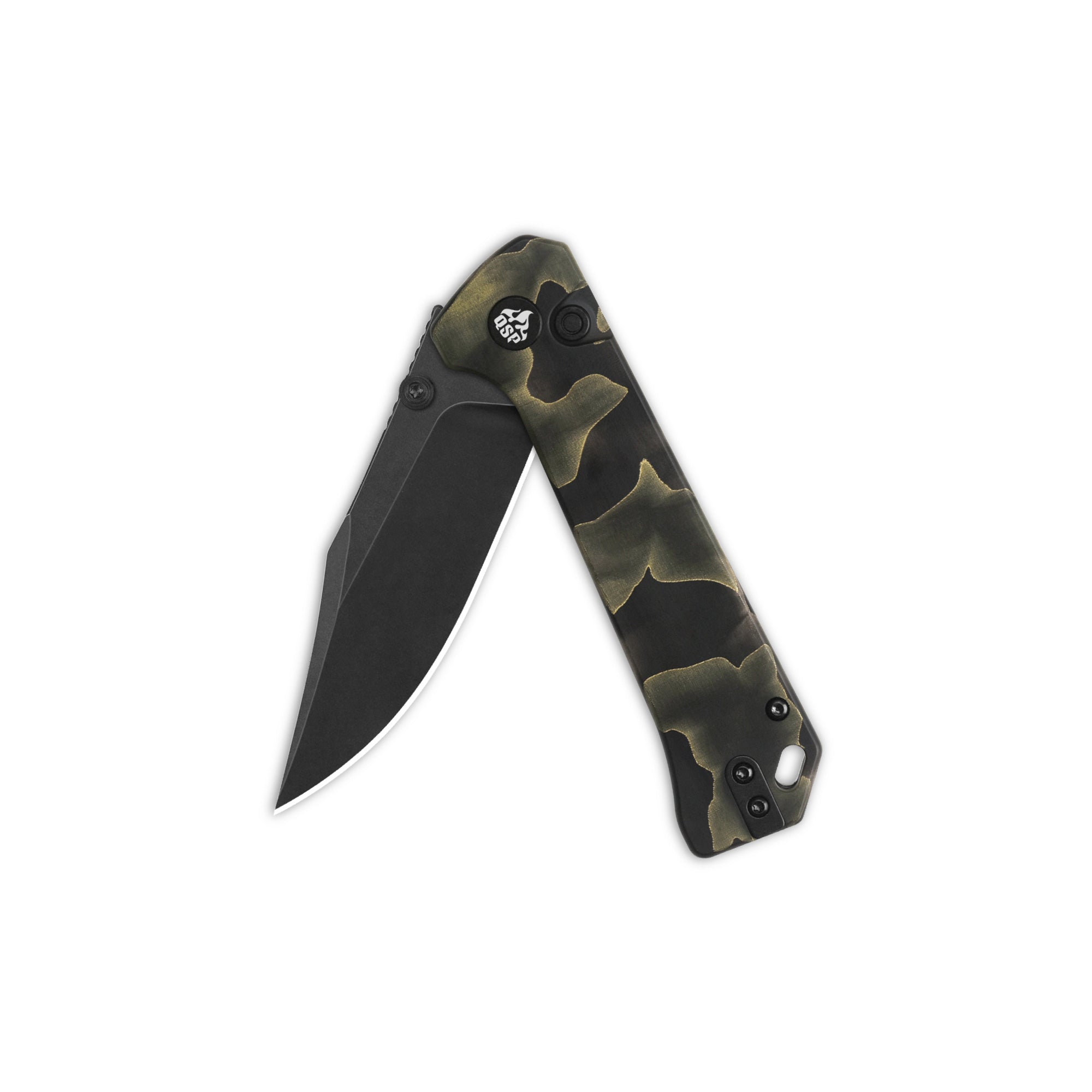 QSP Grebe Button Lock Pocket Knife - S35VN Steel Blade, Raffir Resin Noble Handle - EDC, Outdoor, Camping & Everyday Carry Knife