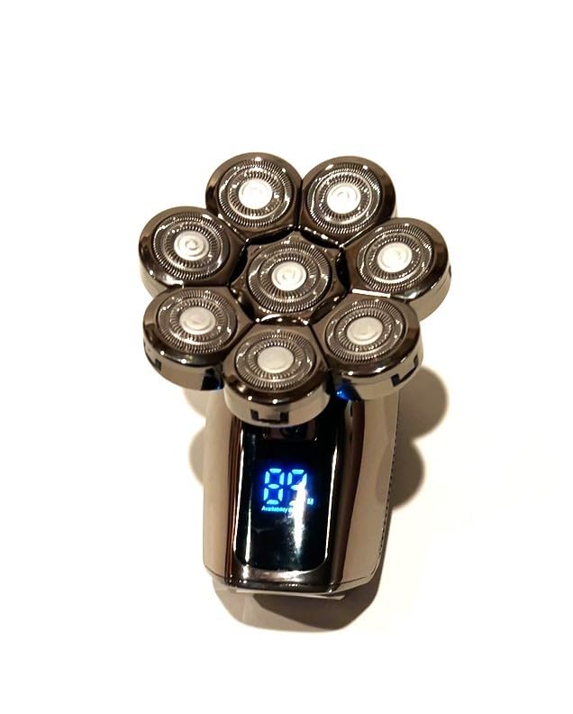 MuSOKI'S 8-Blade Electric Shaver for Men - Cordless Rechargeable Wet/Dry Shaver with LED Display - Perfect for Travel, Gym & Daily Grooming