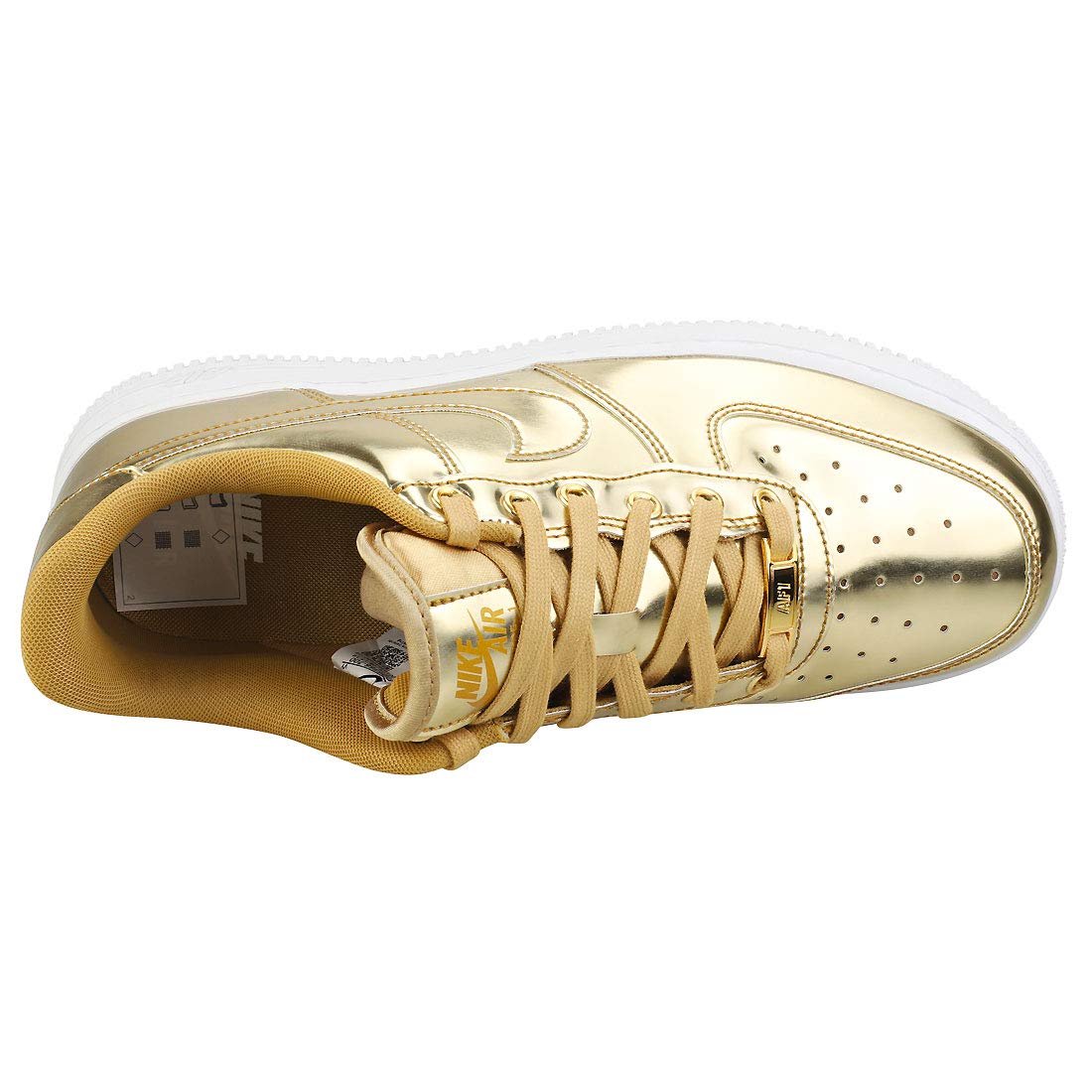 Nike Women's Air Force 1 SP Sneakers CQ6566-700 Metallic Gold - Comfortable Athletic Shoes for Running, Gym & Casual Wear