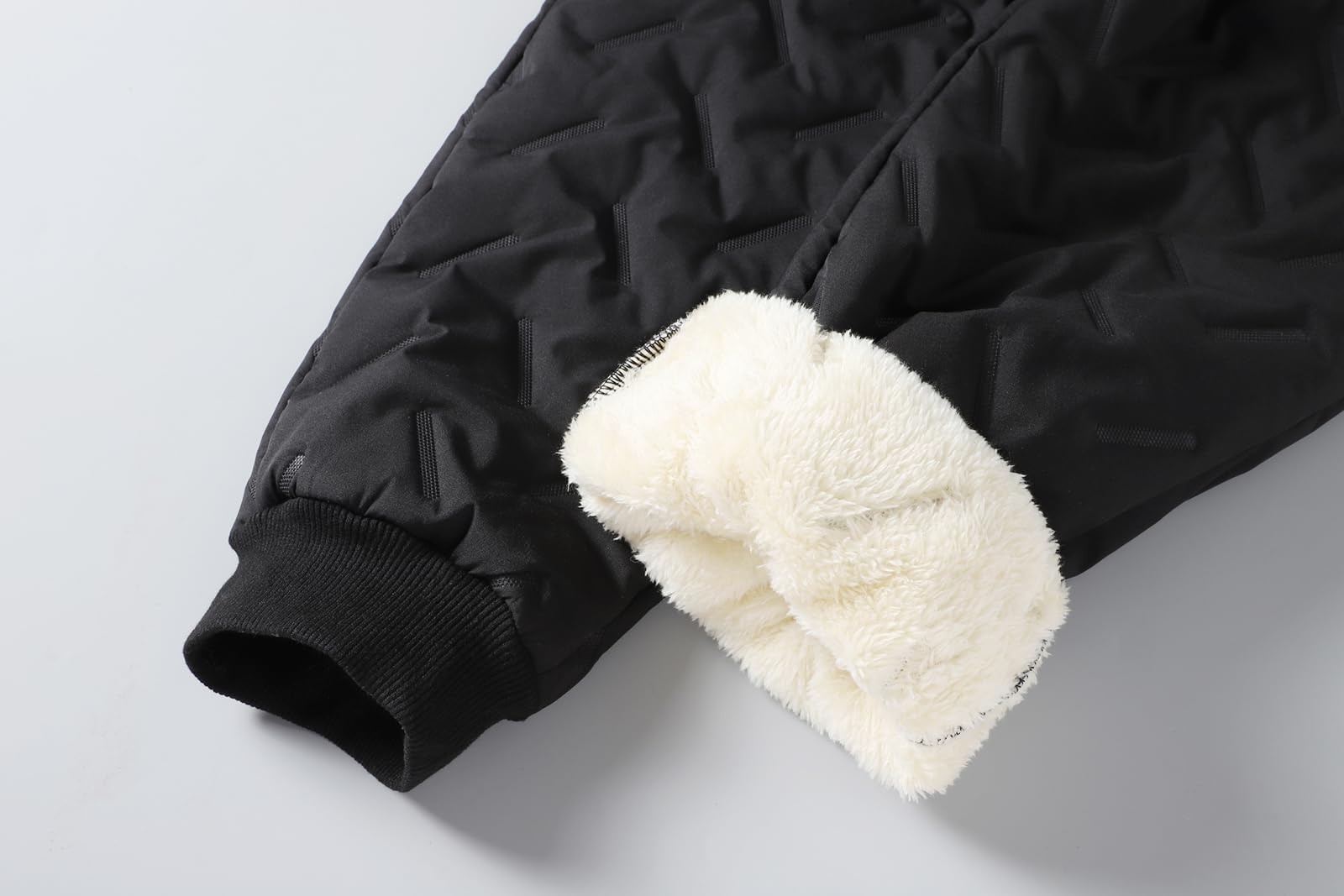 Men's Winter Snow Pants - Sherpa Lined Fleece Jogger Sweatpants for Cold Weather, Thick Warm Thermal Pants for Skiing, Snowboarding & Outdoor Activities