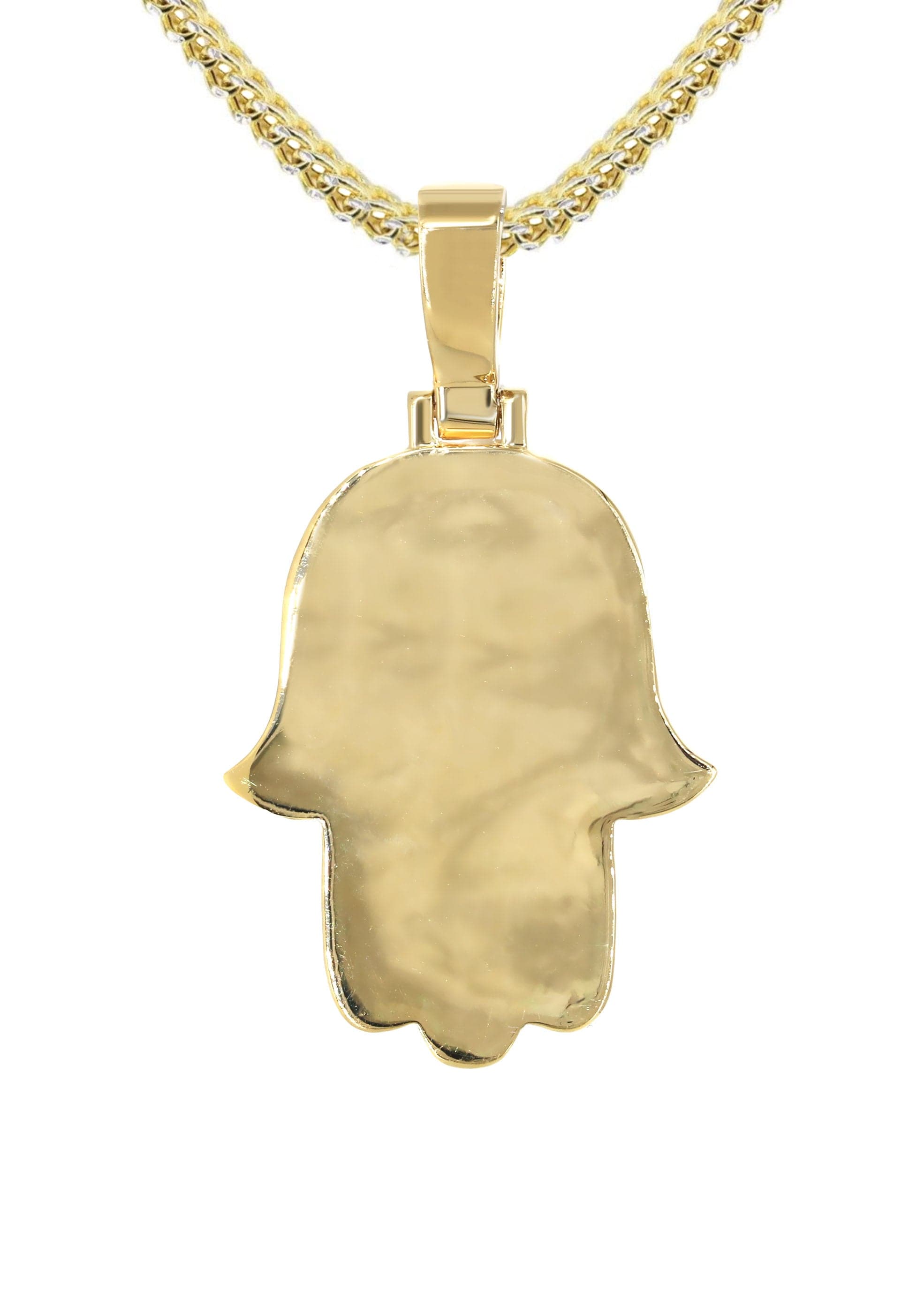 14K Yellow Gold Diamond Hamsa Necklace - 2.5 Carats Genuine Diamond Pendant for Women | Elegant Jewelry Gift for Birthday, Anniversary & Special Occasions