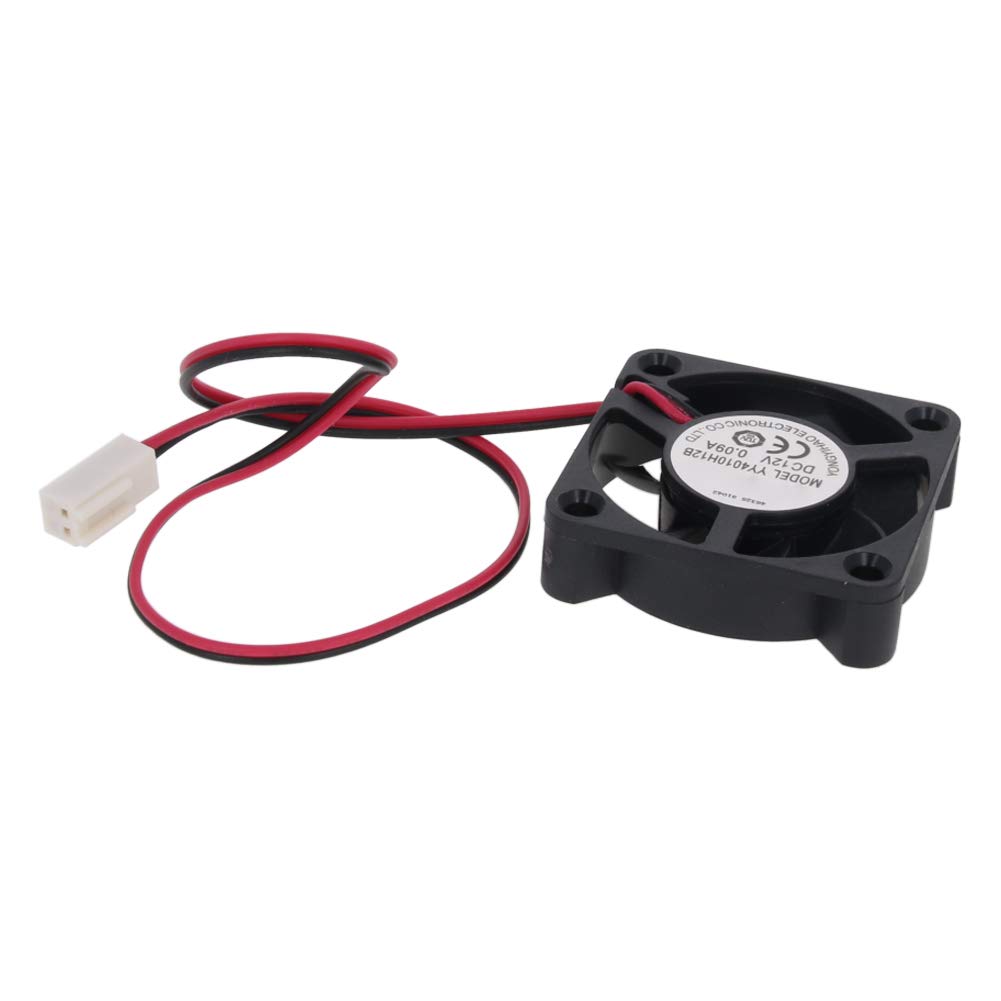 12V Brushless DC Cooling Fan 40x40x10mm - Mini Long Life Sleeve Bearing Computer Case Fan 0.09A - Quiet Cooling Solution for PC, Laptop, Server & Electronics - Aicosineg (1Pcs)