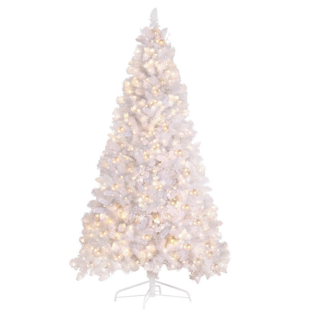 Premium 7ft Christmas Tree with 500 Warm White LED Lights - 1260 Realistic Tips for Home, Office & Holiday Decorations | Perfect for Living Room, Party & Festive Celebrations