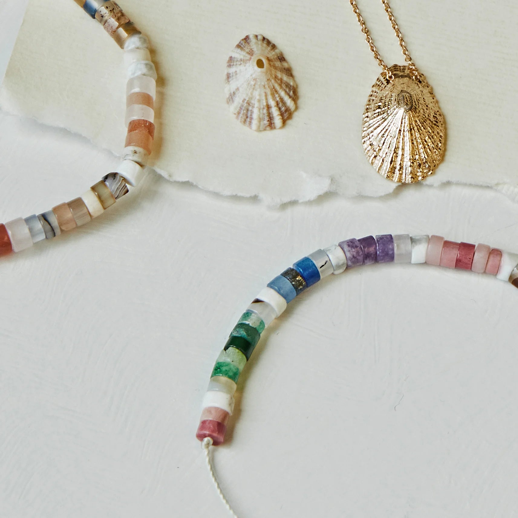 Rainbow Beaded Bracelet with Gemstone Charms - Adjustable Beige Cord for Women & Girls | Boho Chic Jewelry for Everyday Wear, Parties & Gifts