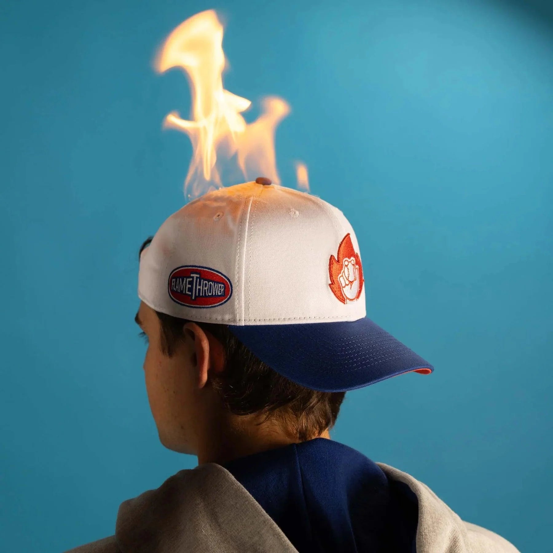 Baseballism Flame Thrower Shallow Crown Snapback Hat - Adjustable Dad Cap for Men & Women - Perfect for Baseball Games, Streetwear Fashion & Casual Outfits
