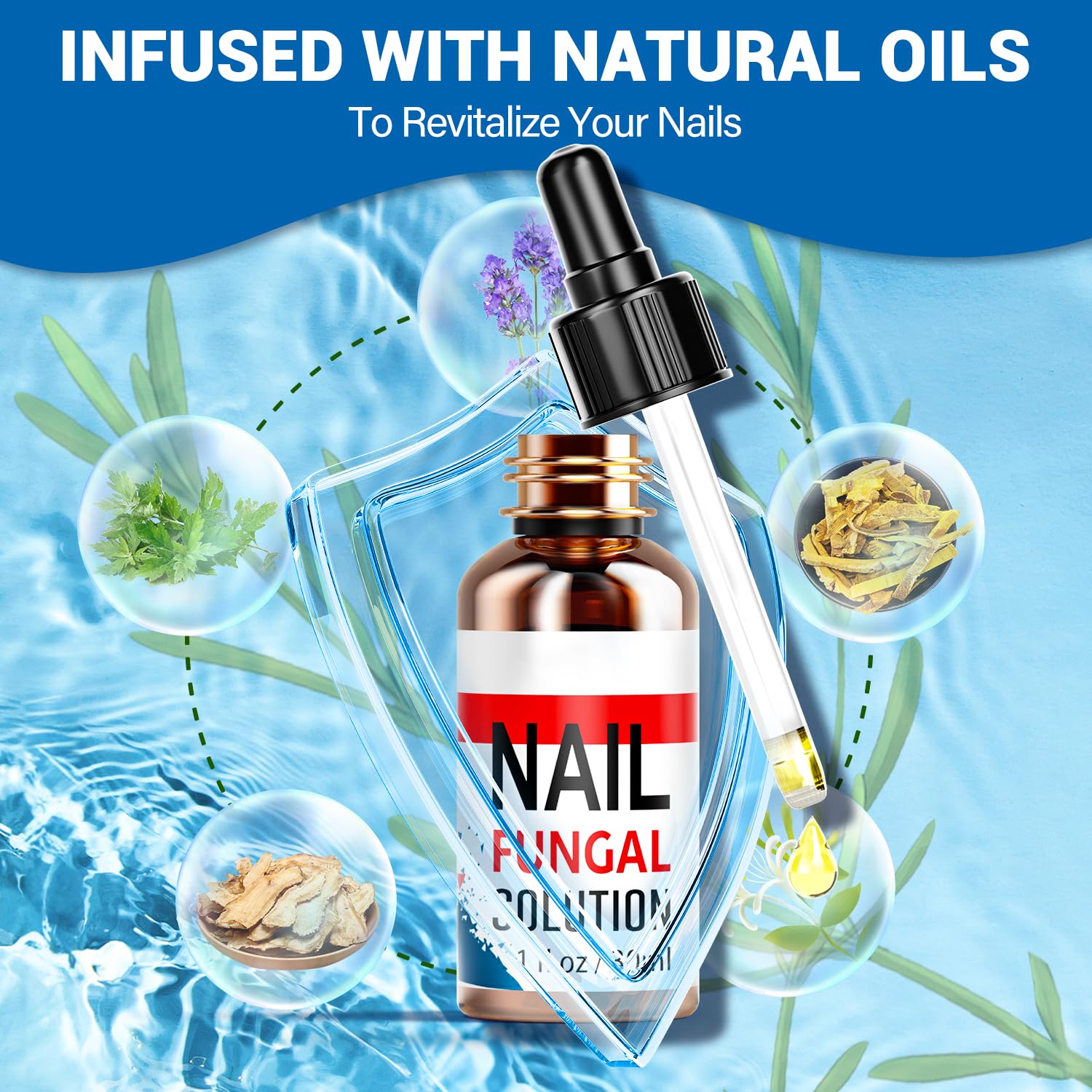 Extra Strength Toenail & Fingernail Fungus Treatment - 30ML Safe & Gentle Nail Repair Solution | Effective Nail Softener & Enhancer for Healthy Nails | Perfect for Athletes, Swimmers & Pedicure Care