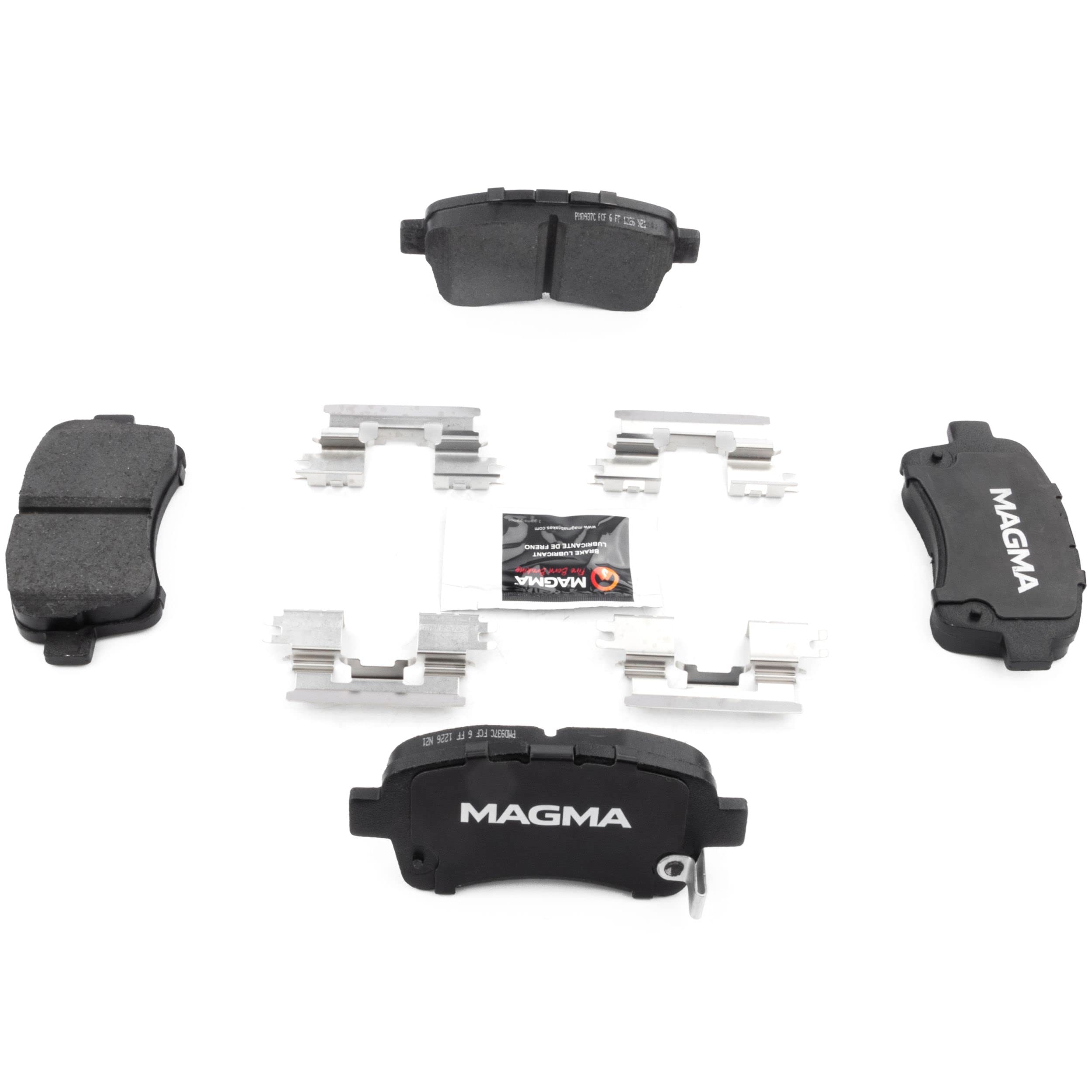 Premium MAGMA PMD937C Ceramic Brake Pads for Front Wheels - High-Performance, Low Dust, Quiet Braking for Cars, Trucks & SUVs - Perfect for Daily Commuting & Highway Driving