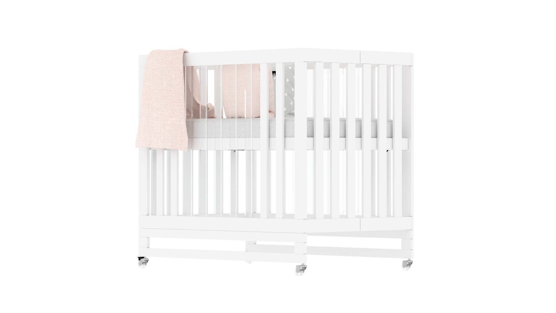 Melo Caress Portable Crib - Lightweight Travel Baby Crib for Newborns & Toddlers | Foldable Compact Design for Home, Nursery & On-The-Go Use
