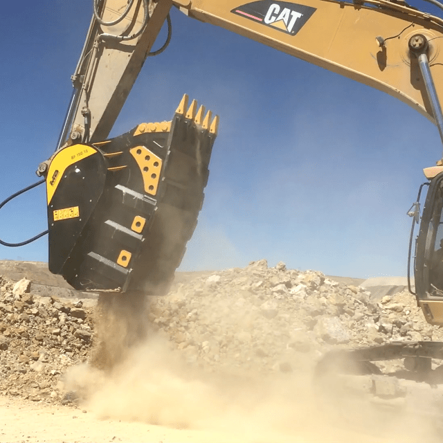 BF150.10 Excavator Bucket Crusher - Heavy Duty Demolition Attachment for Construction & Mining - Perfect for Crushing Concrete, Rocks & Debris on Job Sites