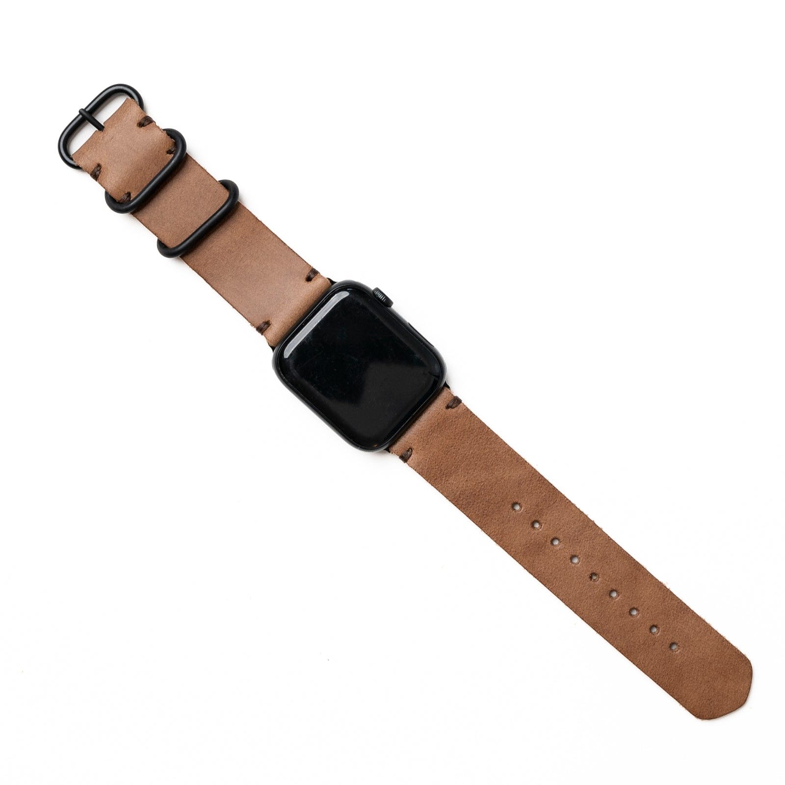 Genuine Leather Apple Watch Band - Premium Replacement Strap for Apple Watch Series 9/8/7/6/SE - Soft Comfortable & Adjustable - Perfect for Workouts, Office & Everyday Wear