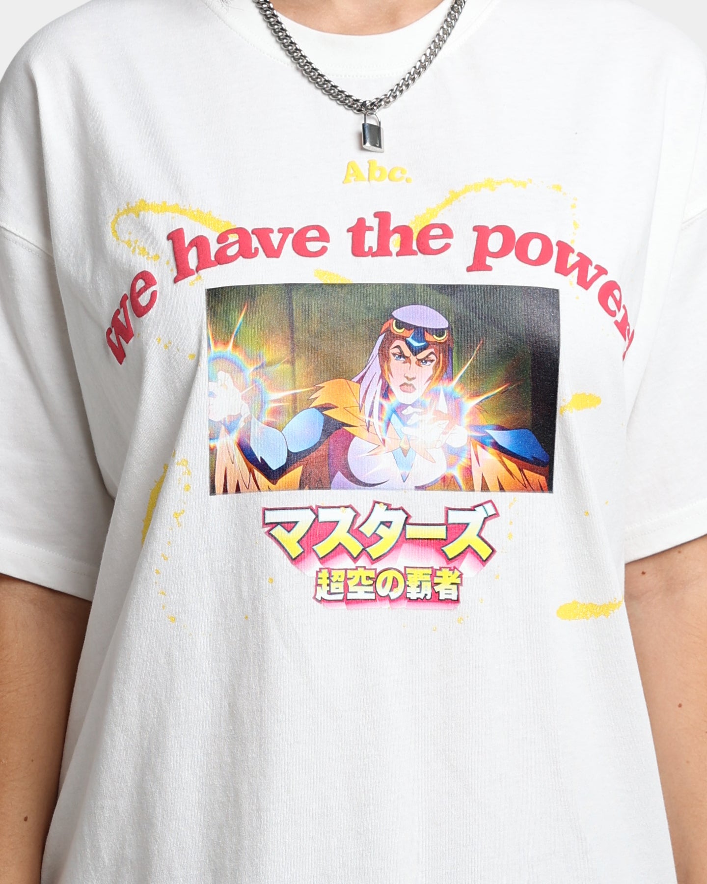 Mattel Advisory Board Crystal X 'We Have The Power' White T-Shirt - Official Merchandise for Fans & Collectors - Perfect for Cosplay, Conventions & 80s Nostalgia
