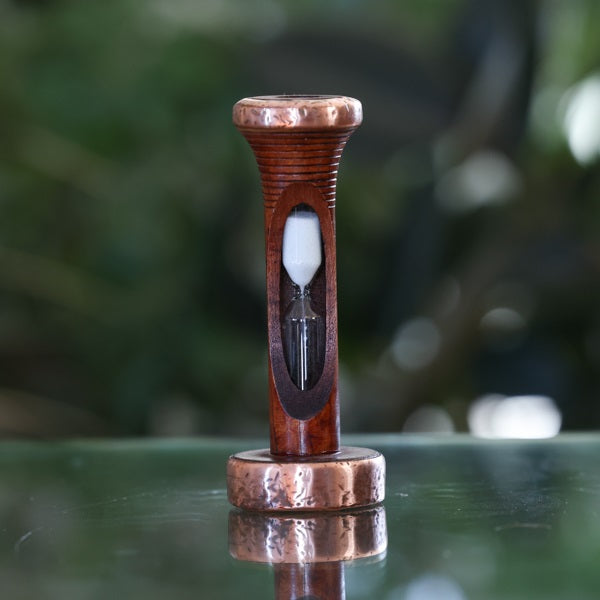 3 Minute Antique Wood Sand Timer - Pewter or Copper Finish - Perfect for Board Games, Classroom Activities & Home Décor