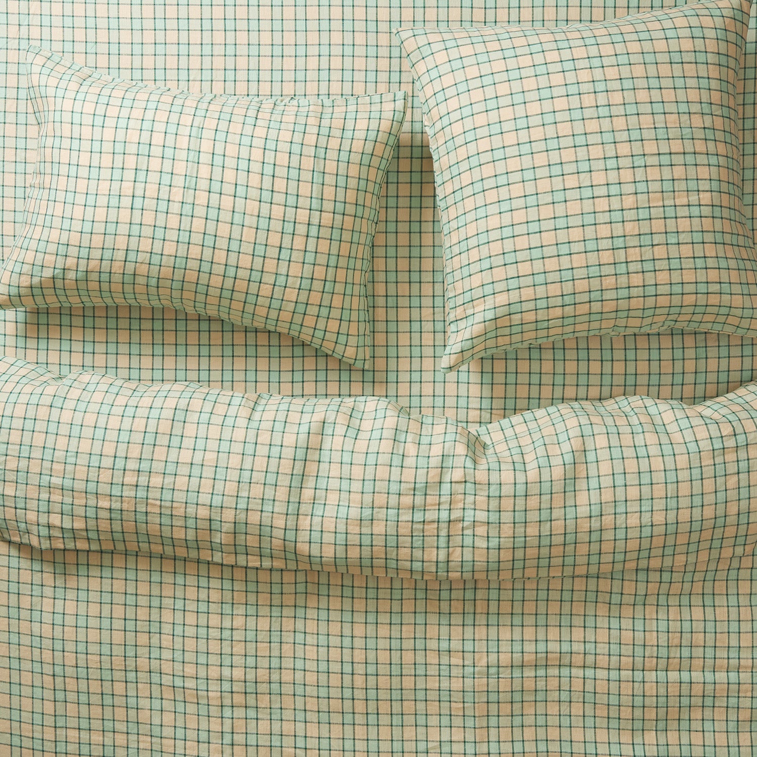 Premium Marquis Linen Quilt Cover Set - Jade Green Luxury Bedding for Master Bedroom & Guest Room - Breathable & Soft All-Season Duvet Cover