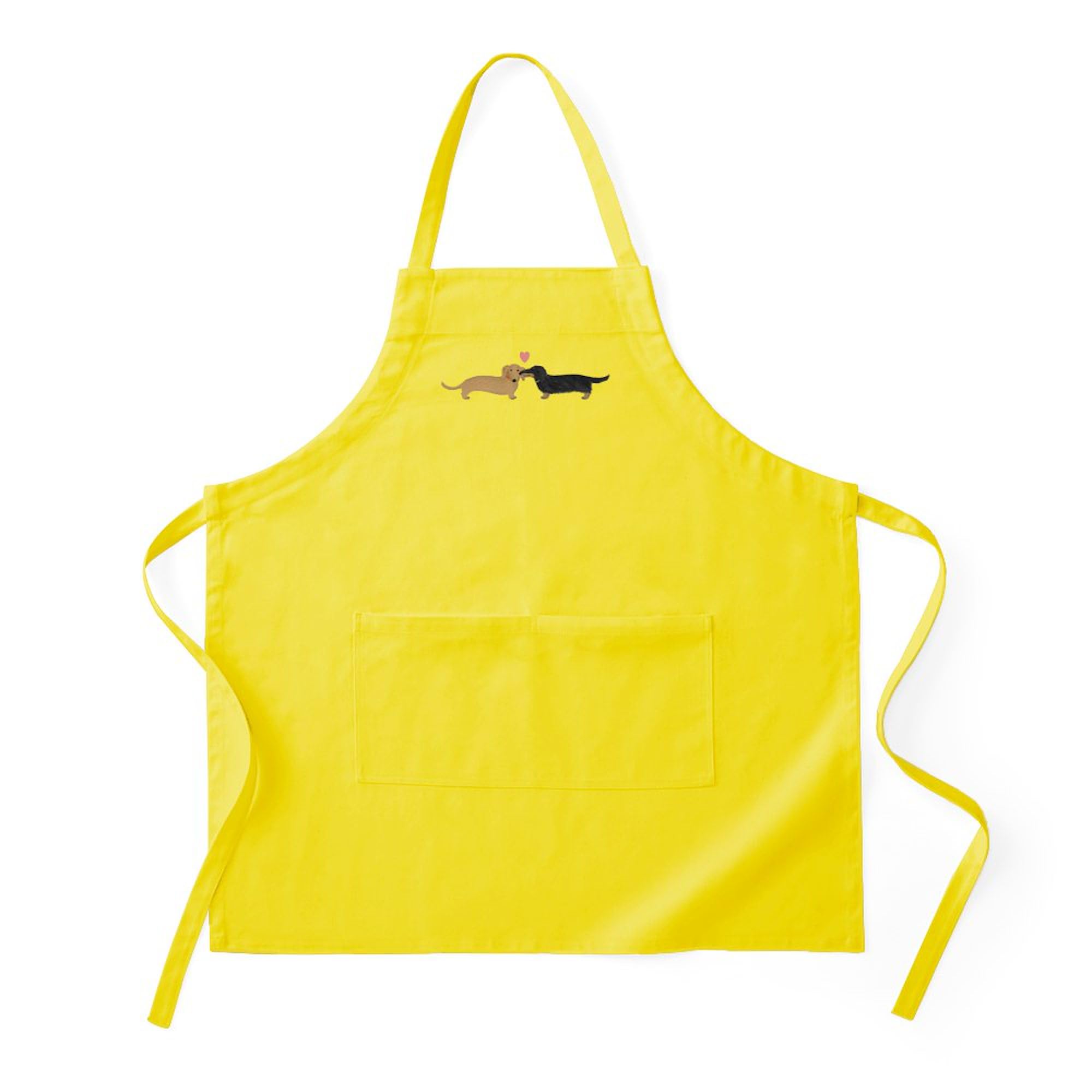 Dachshund Smooch Kitchen Apron with Pockets - Adjustable Grilling & Baking Apron for Cooking, BBQ, Baking - Perfect for Home Chefs & Dog Lovers