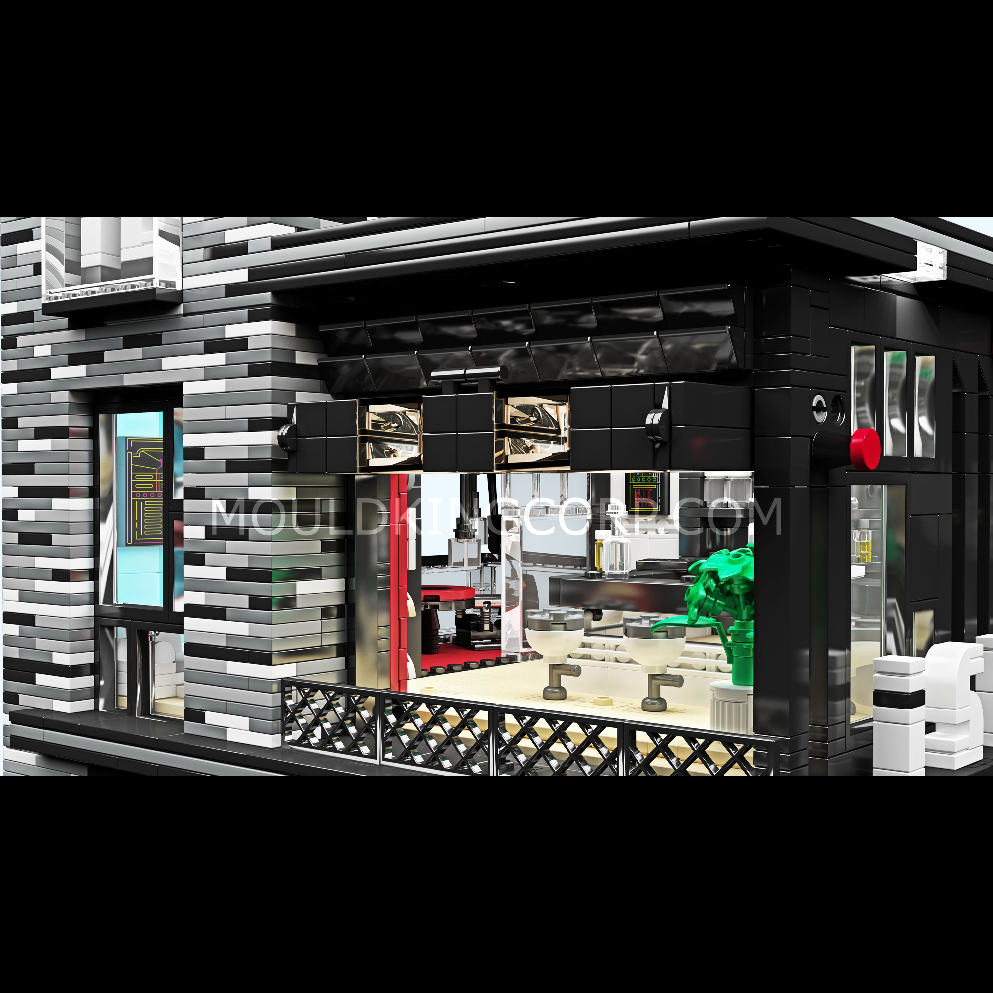 Mould King 16042 Street Modern BAR MOC Building Set - 3,992 Pieces DIY Model Kit for Adults, Collectors & Hobbyists | Perfect for Home Decoration, Gift Giving & Creative Play