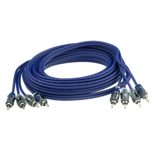 EFX by Scosche R12X4 Rogue 12-Foot 4-Channel Twisted Power Sports & Marine Audio Interconnect Cable - Perfect for Car Audio Systems, Boats, and Marine Vehicles