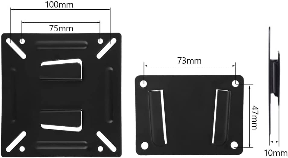 Heavy Duty RV TV Wall Mount Bracket for 14-32 Inch LED LCD Flat Screen TVs - Adjustable Wall Hung TV Mount with Solid Support for Campers, Trailers & Small Spaces - Perfect for Home, Office & Mobile Living (4.7 x 4.7 x 0.3 in)