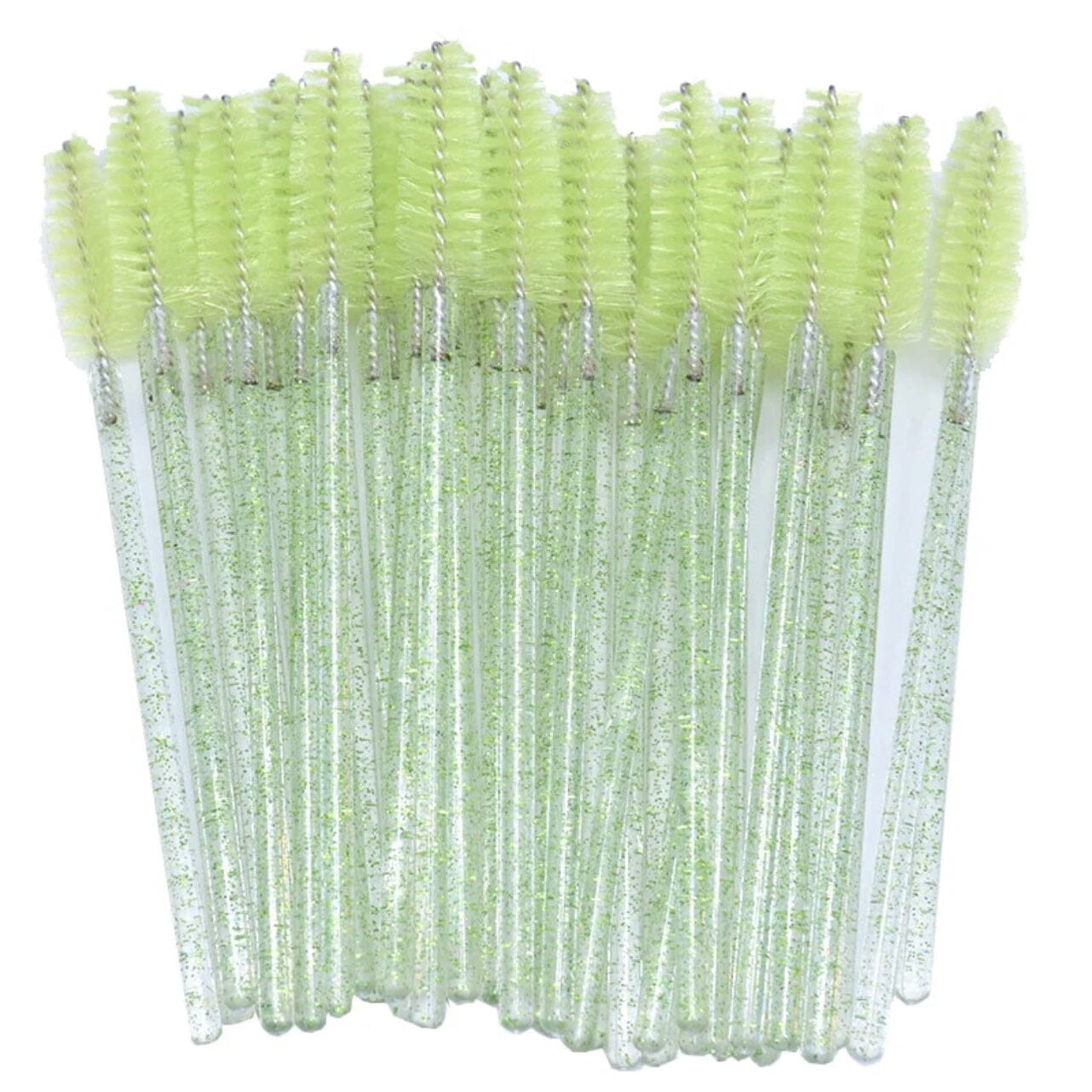 Pink, Blue, Green Glitter Eyelash Wands - 3 Pack Reusable Lash Applicators for Perfect Mascara Application | Great for Makeup Artists & DIY Beauty Lovers