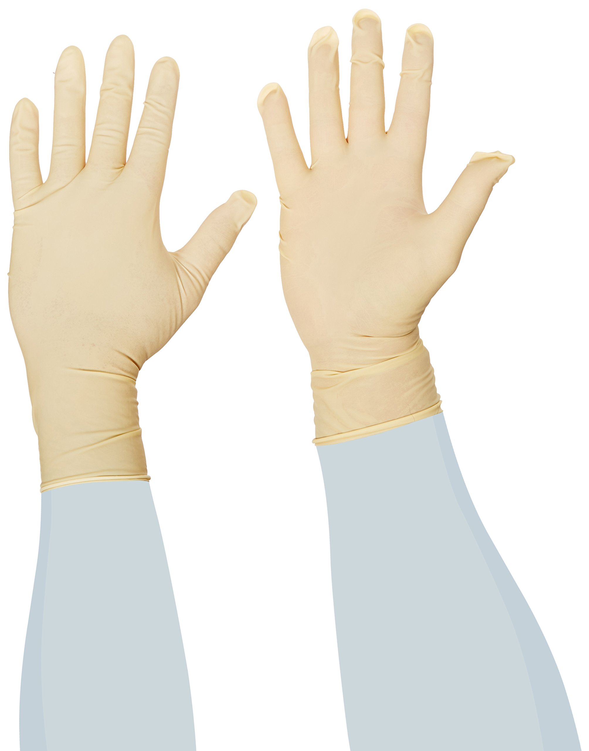 Microflex CE4-879 Hand Specific Latex Gloves - Sterile, Powder Free, Silicone Free, Disposable - 12 Inch Length, 5.9 Mils Thickness - Ideal for Medical, Dental, Laboratory & Food Handling Use