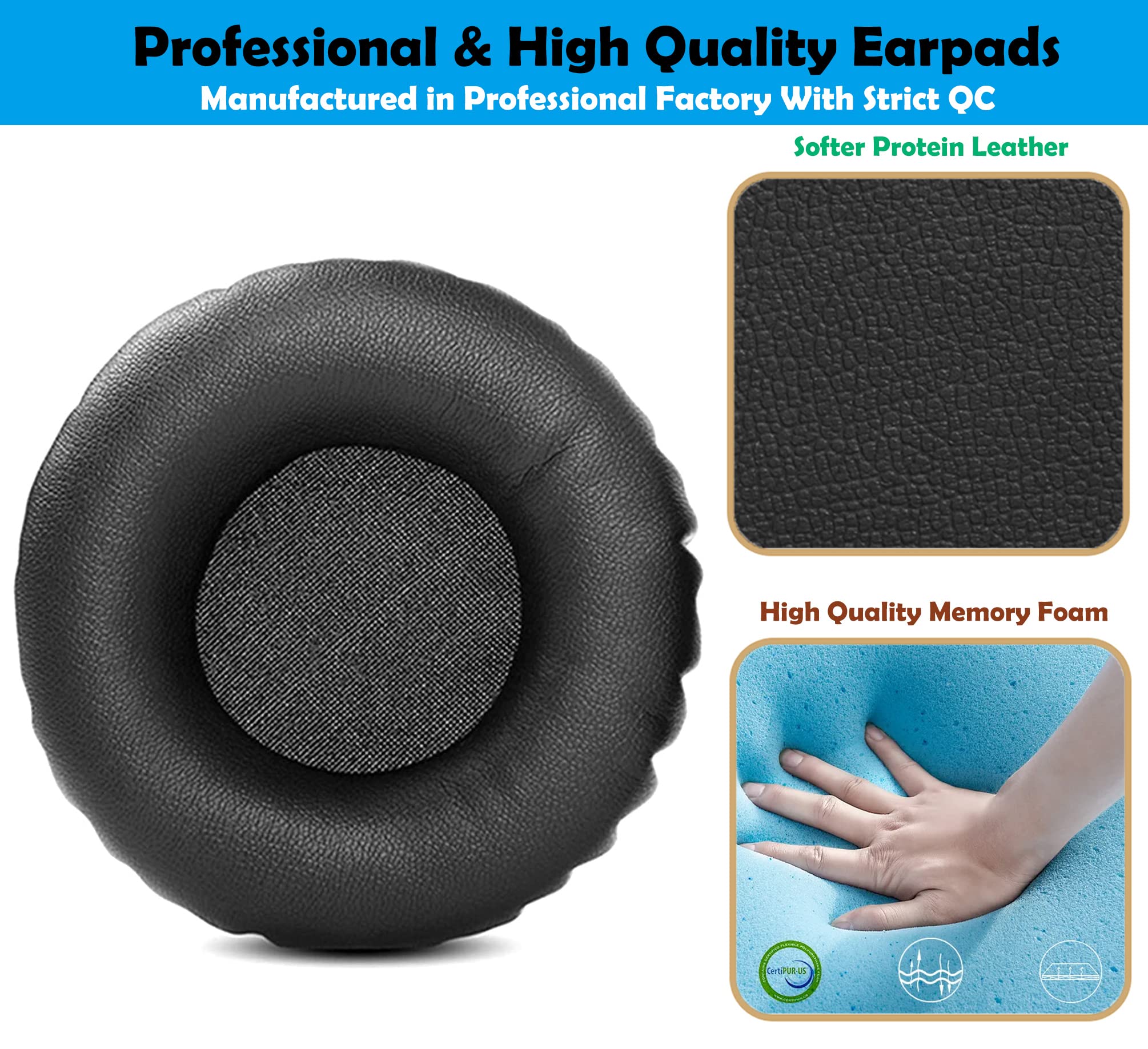 Noise Isolation Replacement Ear Pads Cushions for Telex Airman 750 Aviation Headphones - Comfortable Memory Foam Ear Cushions for Pilots, Gamers, and Music Lovers (Perfect for Long Flights, Gaming Sessions & Studio Recording)