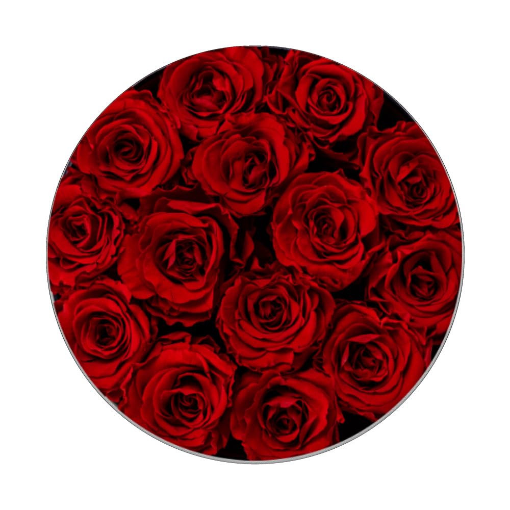 Red Rose Flower Bouquet Floral PopSockets Standard PopGrip - Swappable Phone Grip & Stand for iPhone, Samsung, Smartphones - Perfect for Valentine's Day, Weddings & Romantic Gifts