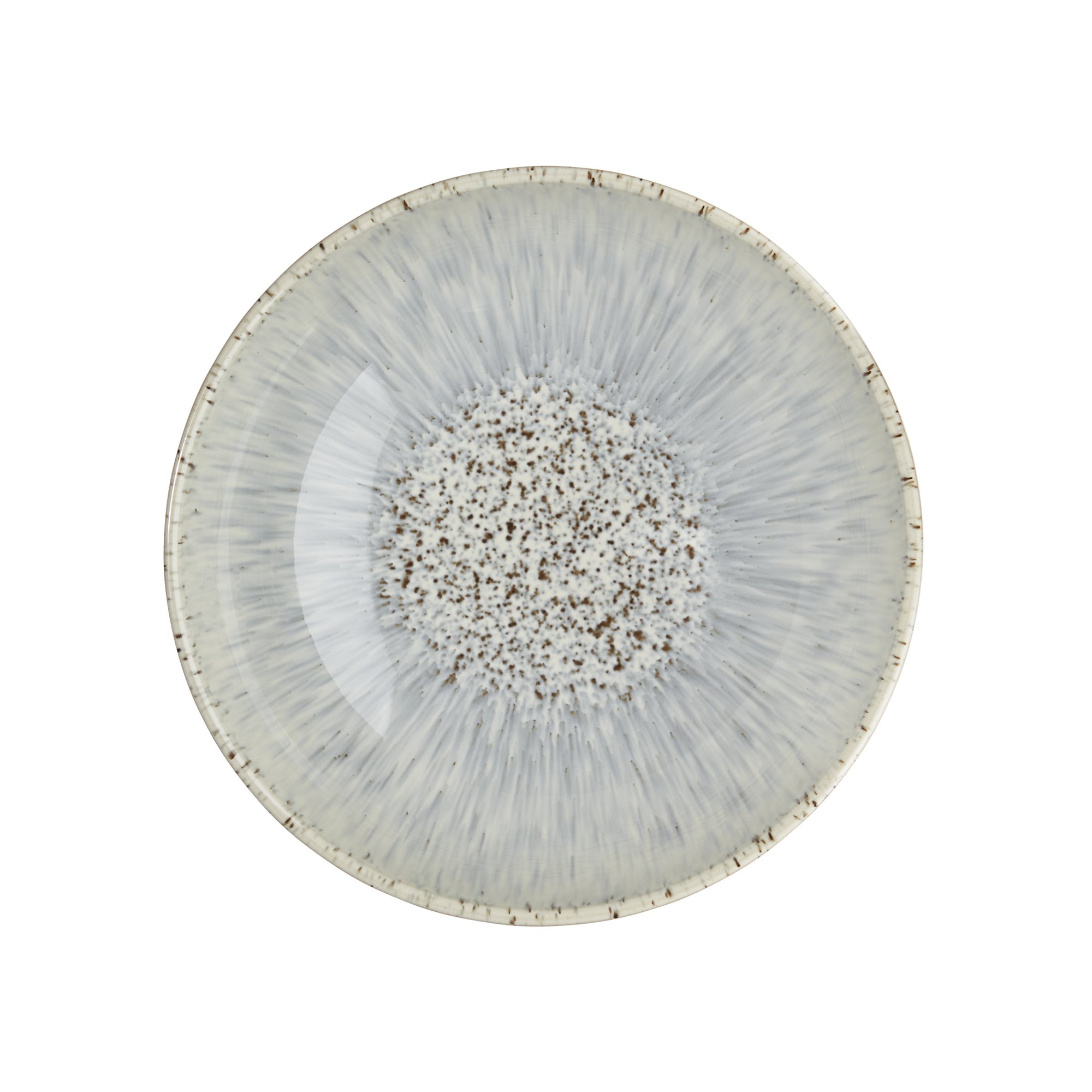 Denby Halo Speckle 2-Piece Cereal Bowl Set - 820ml Microwave & Dishwasher Safe Stoneware Bowls - Grey Speckled Glazed Ceramic Tableware - Chip Resistant Soup & Breakfast Bowls for Home & Restaurant Use
