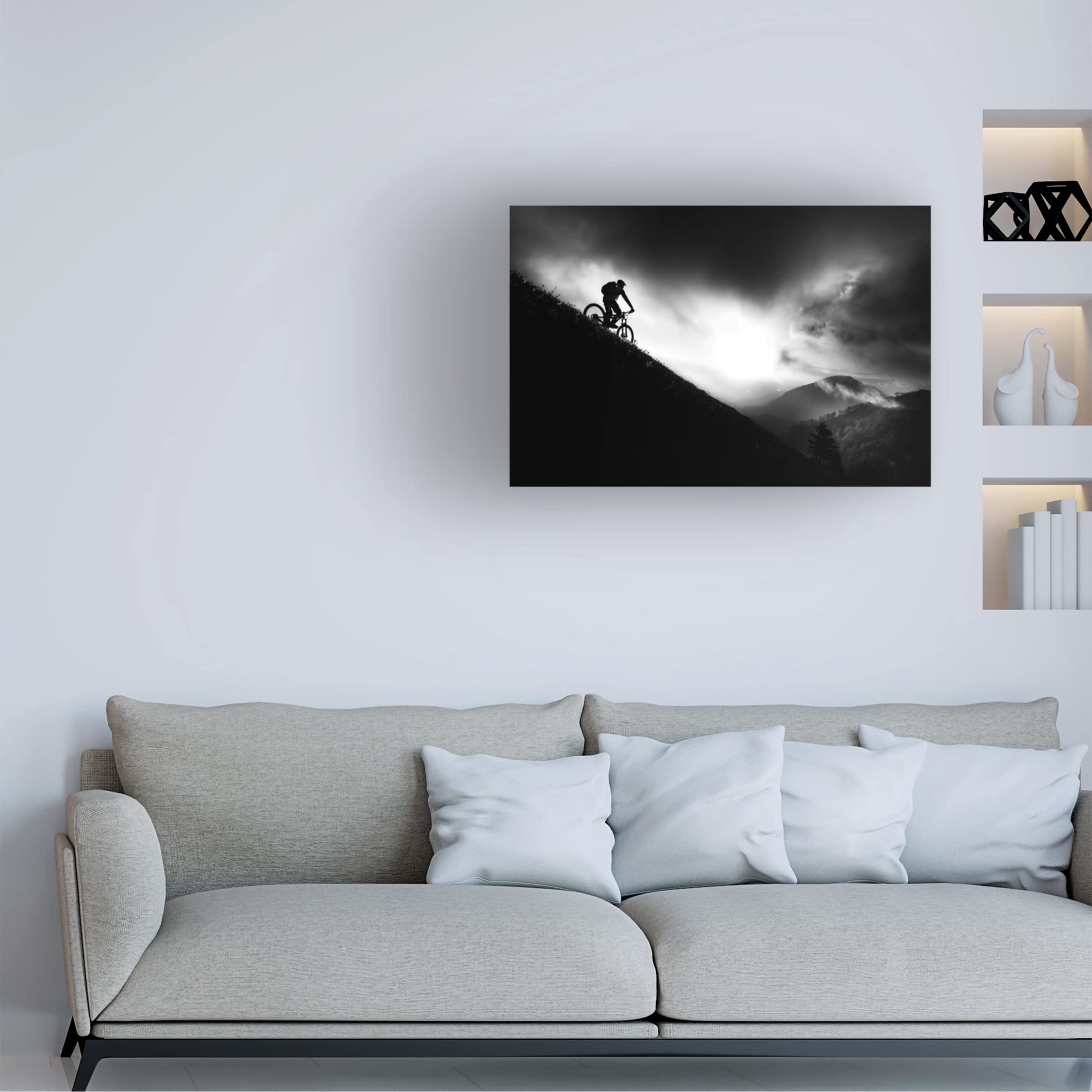 Trademark Fine Art 'Sunrise Ride' Canvas Wall Art Print by Sandi Bertoncelj - Vibrant Landscape Painting for Living Room, Bedroom & Office Decor